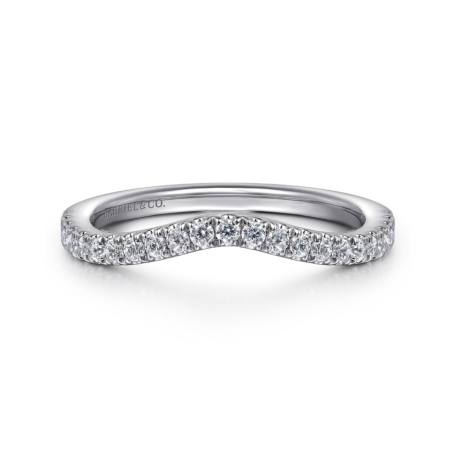 Gabriel - 14K White Gold Diamond Wedding Band