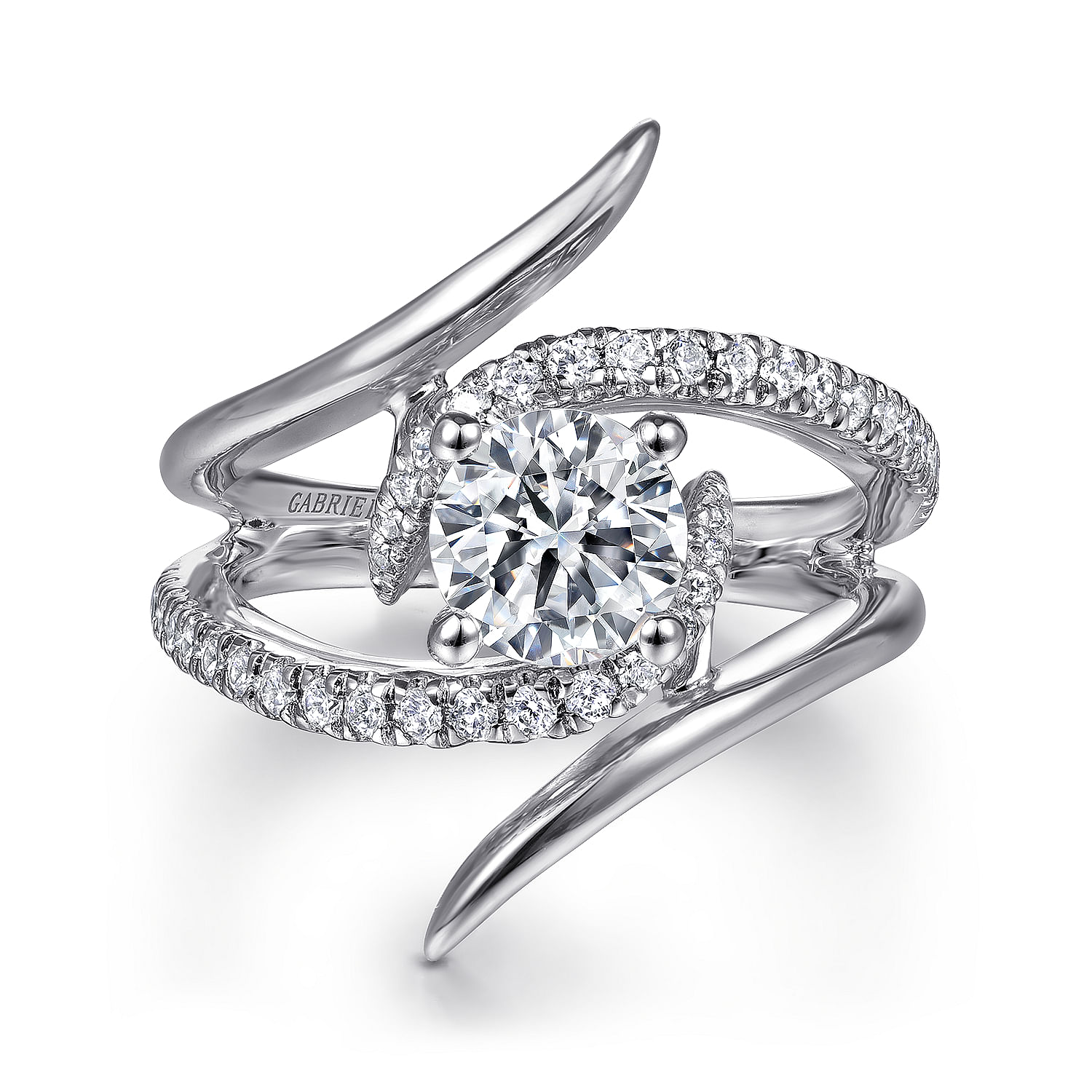 Braided Band Engagement Ring 002-140-00363 14KWRY Round Rock