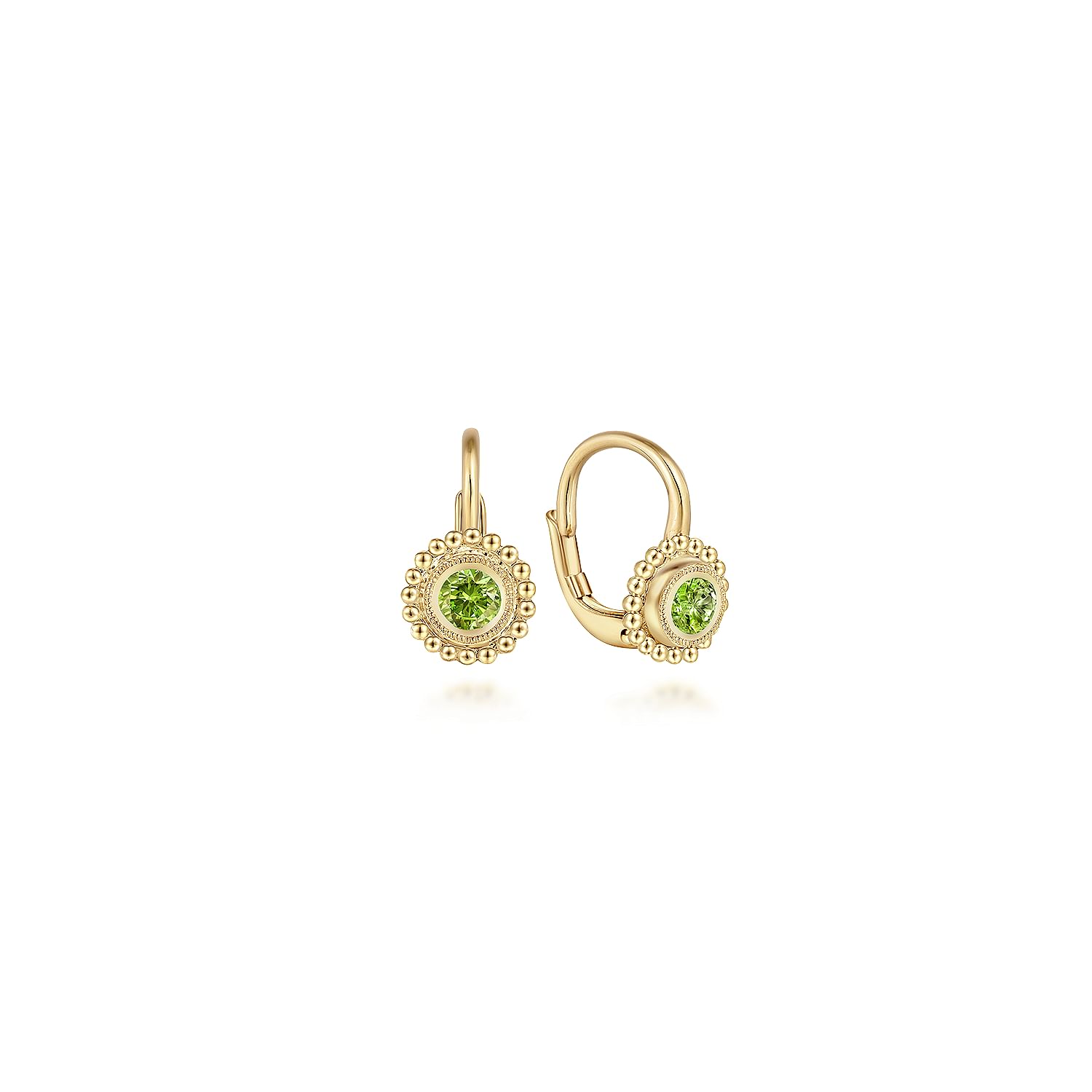 Peridot hot sale leverback earrings