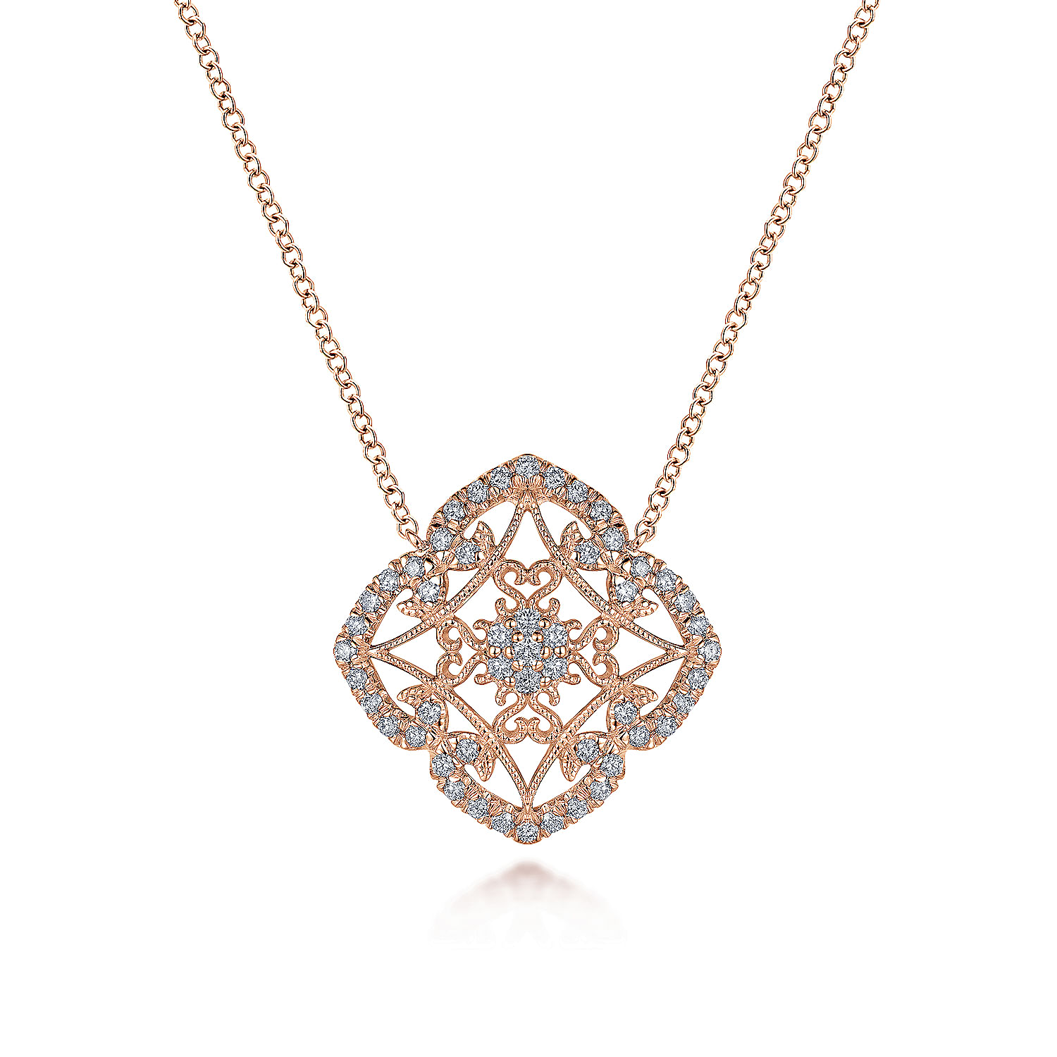 14k Pink Gold Diamond Fashion 14k Pink Gold Diamond Fashion