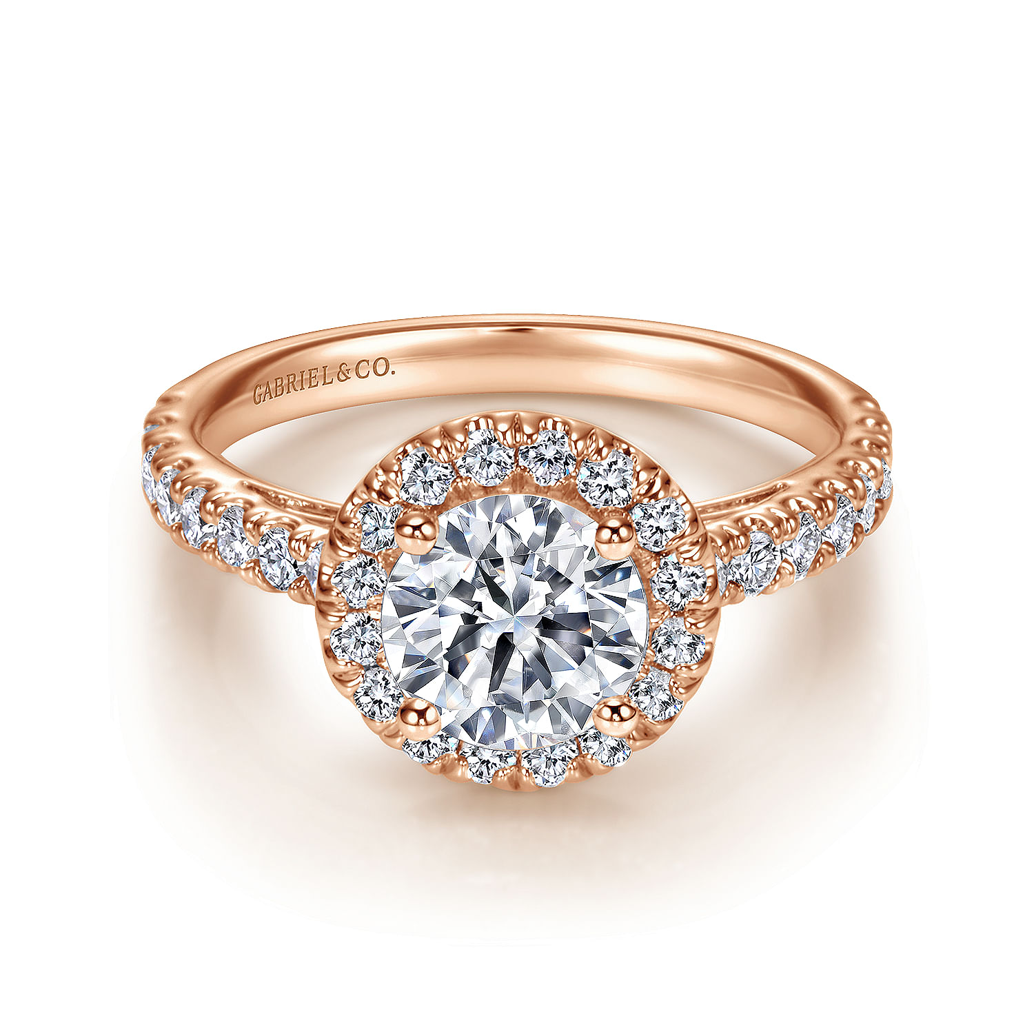 14k Pink Gold Diamond Halo 14k Pink Gold Diamond Halo
