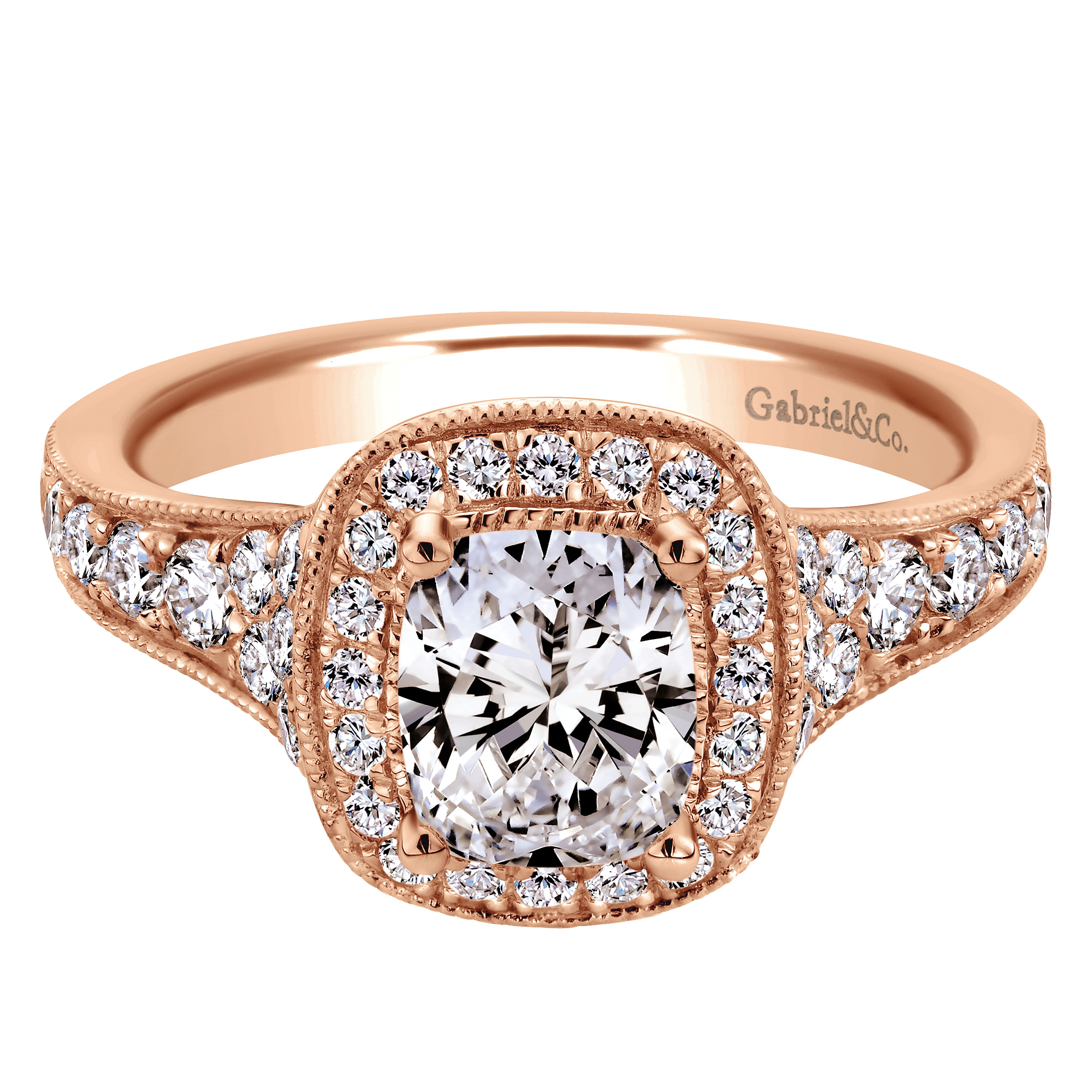 14k Pink Gold Diamond Halo 14k Pink Gold Diamond Halo