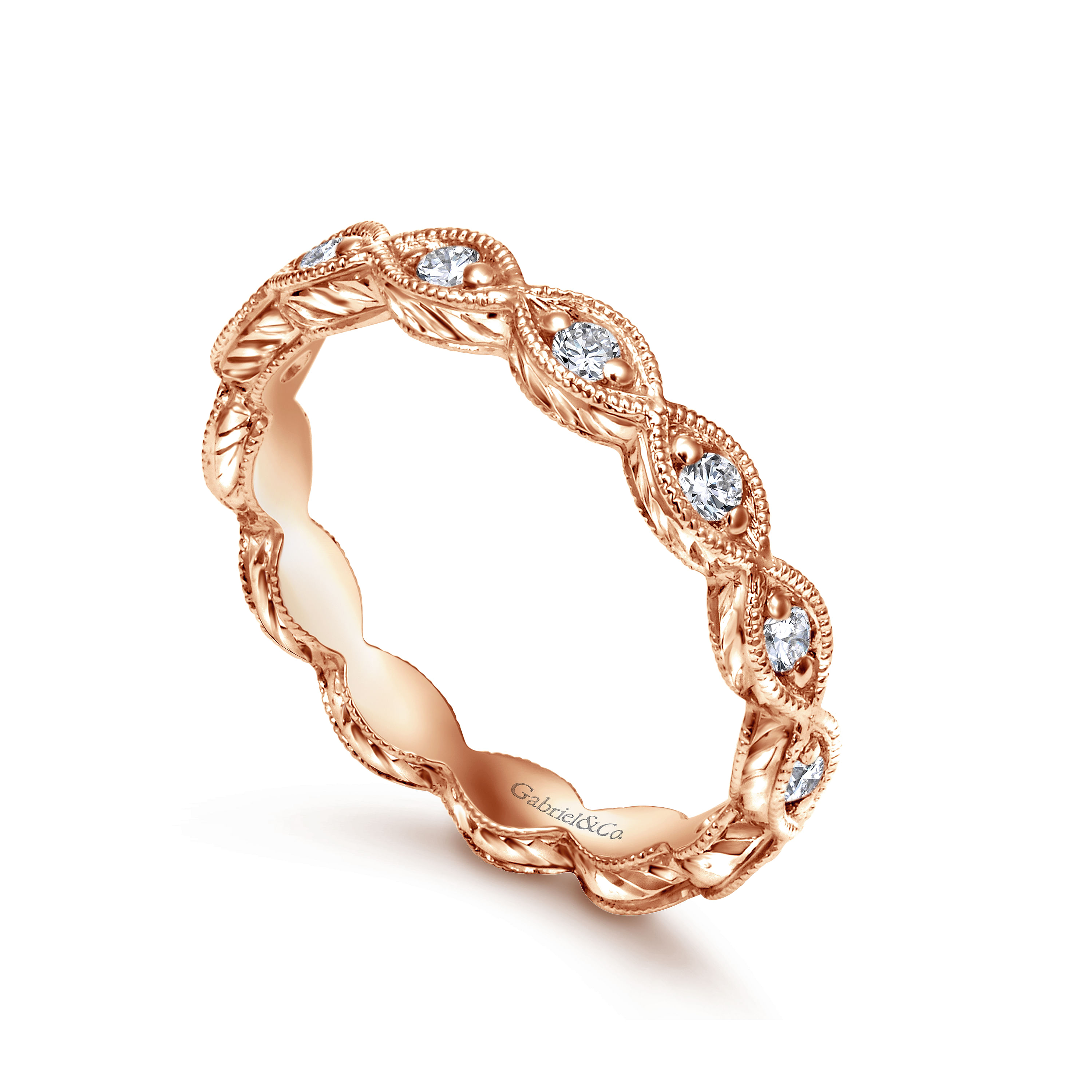 14k Pink Gold Diamond Midi Ladies 14k Pink Gold Diamond Midi Ladies