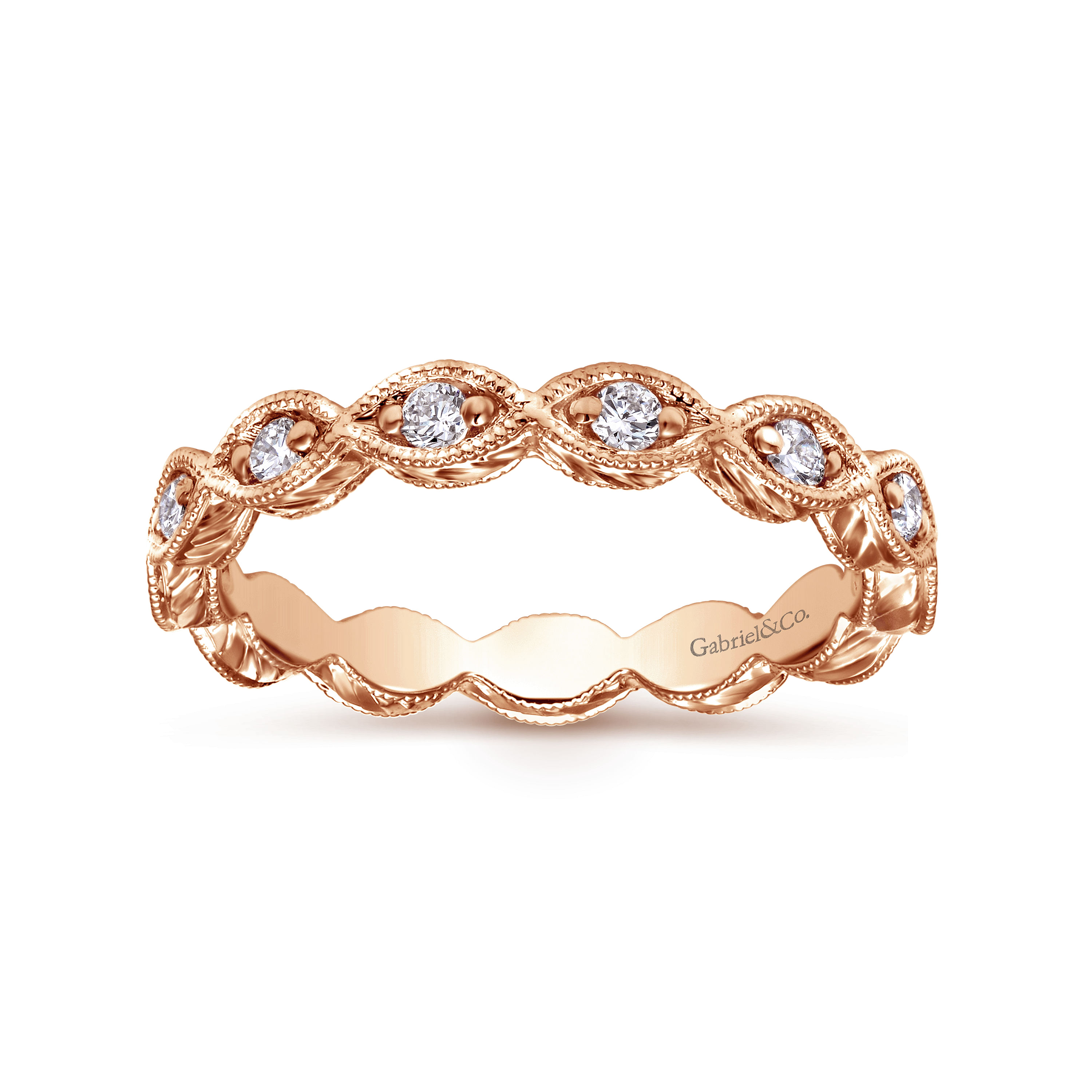 14k Pink Gold Diamond Midi Ladies 14k Pink Gold Diamond Midi Ladies