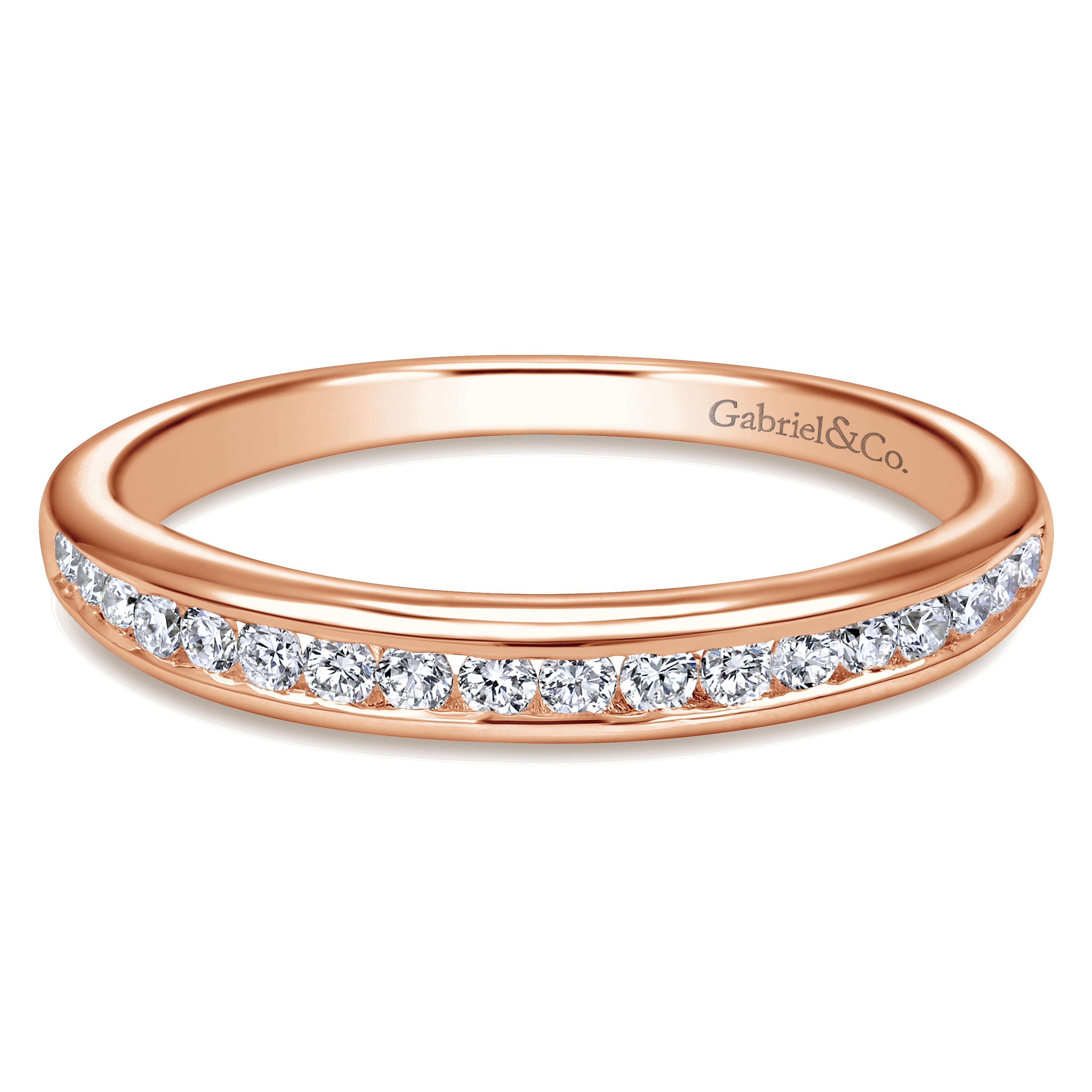 14k Pink Gold Diamond Straight 14k Pink Gold Diamond Straight
