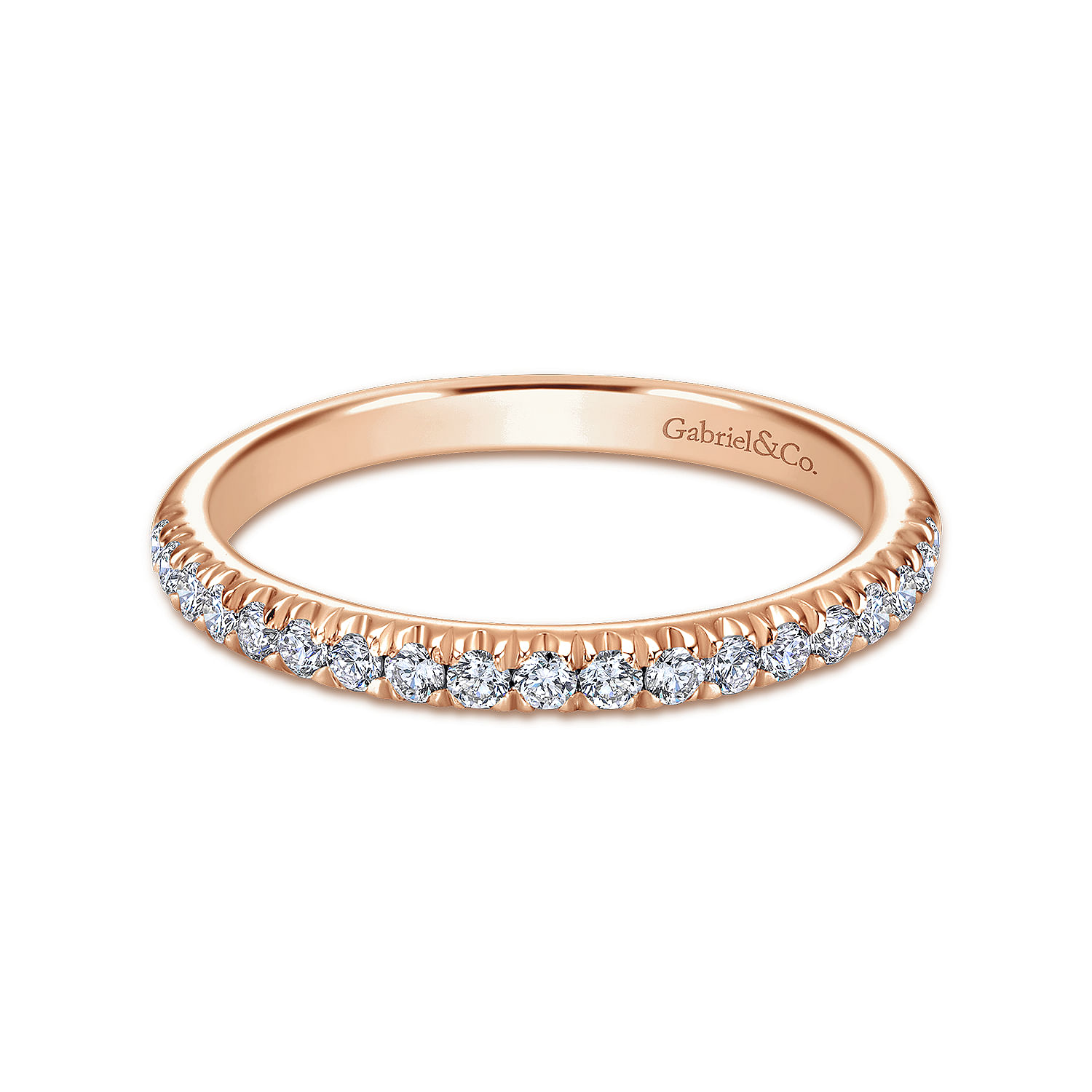 14k Pink Gold Diamond Straight 14k Pink Gold Diamond Straight