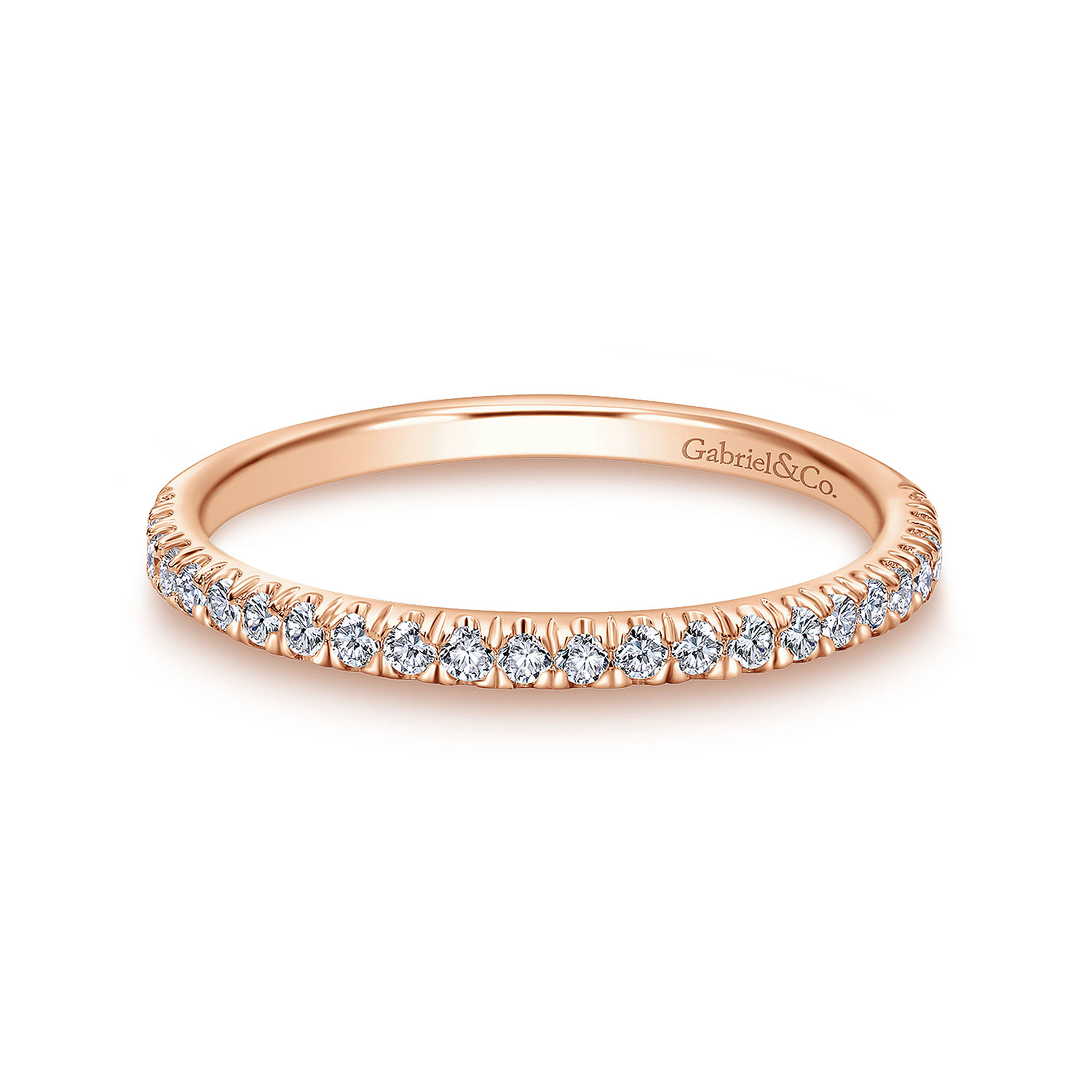 14k Pink Gold Diamond Straight 14k Pink Gold Diamond Straight
