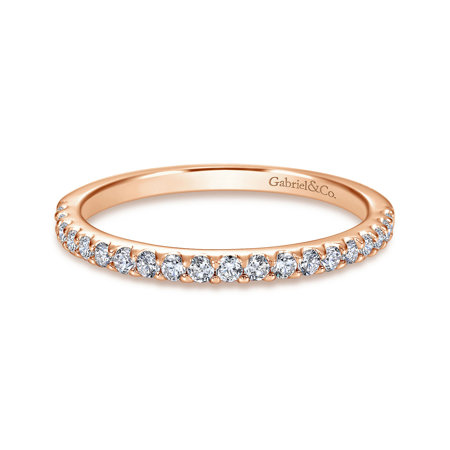 14k Pink Gold Diamond Straight 14k Pink Gold Diamond Straight