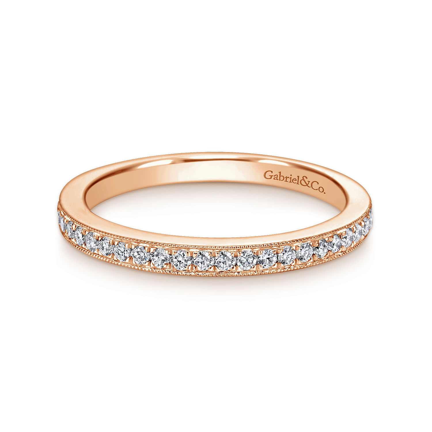 14k Pink Gold Diamond Straight 14k Pink Gold Diamond Straight