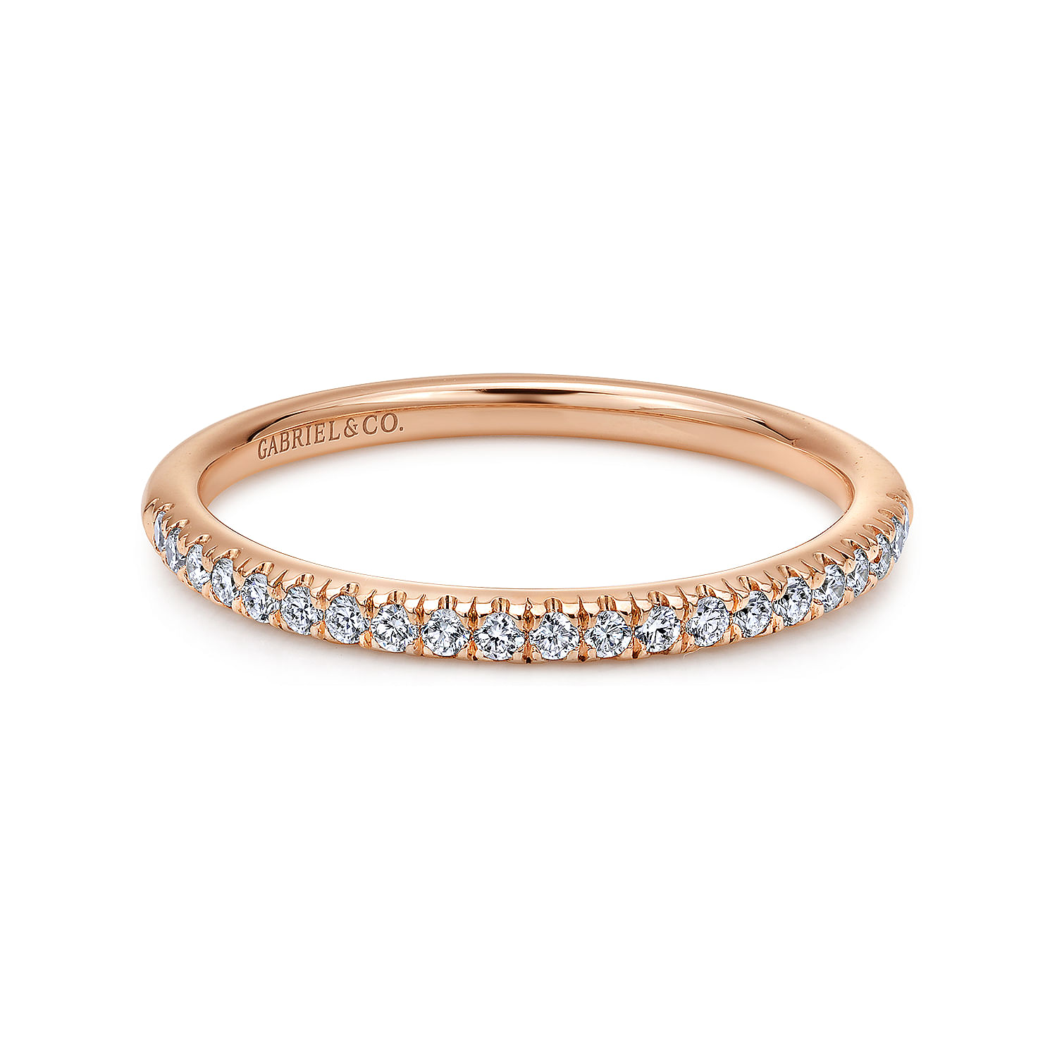 14k Pink Gold Diamond Straight 14k Pink Gold Diamond Straight