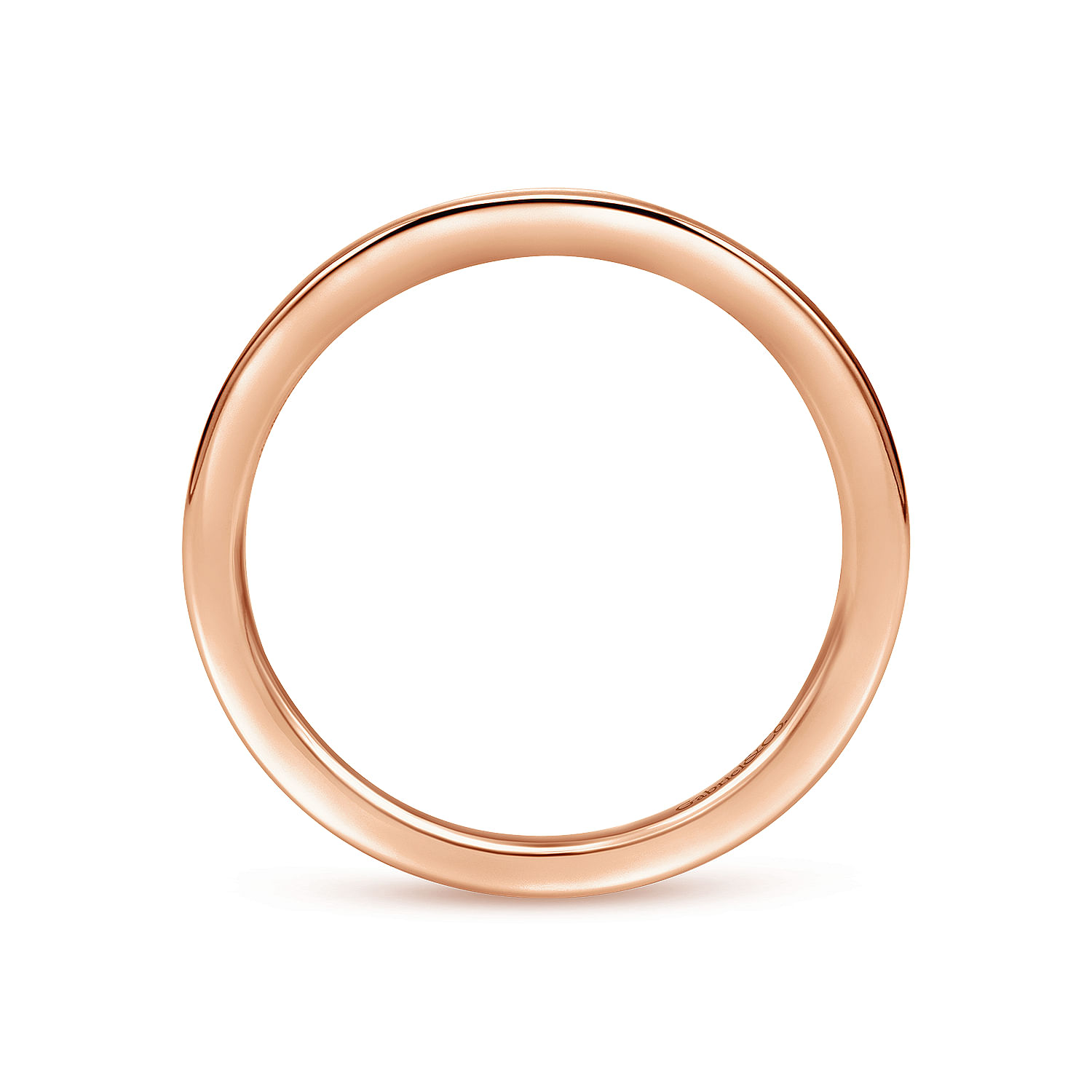 14k Pink Gold Straight Wedding Band angle 2 14k Pink Gold Straight Wedding Band angle 2