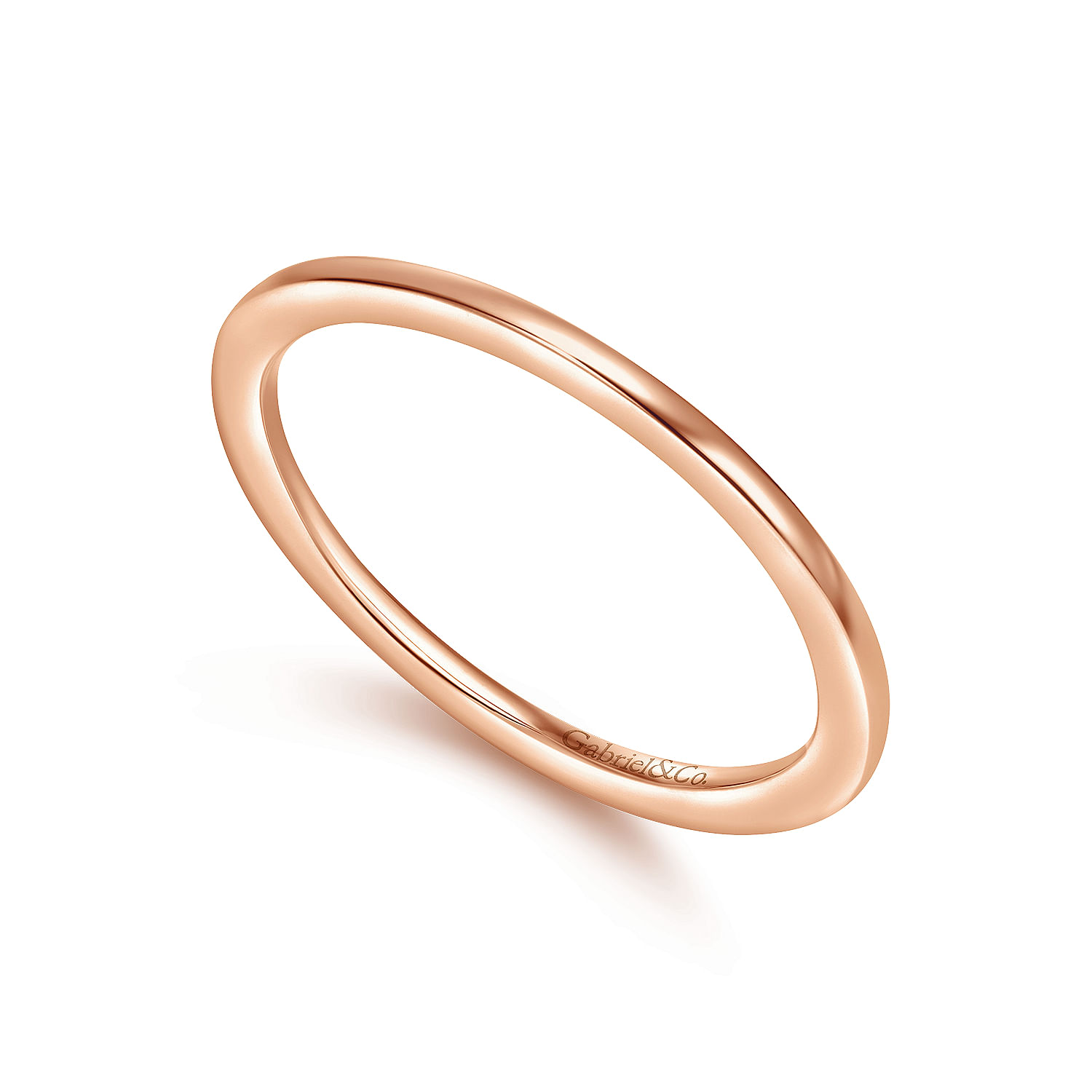 14k Pink Gold Straight Wedding Band angle 3 14k Pink Gold Straight Wedding Band angle 3