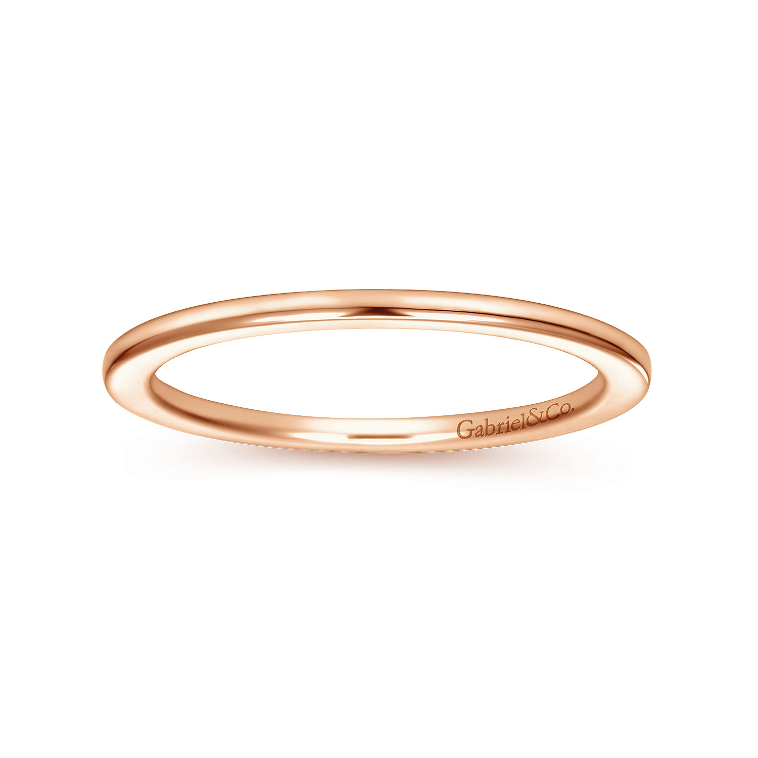 14k Pink Gold Straight Wedding Band angle 5 14k Pink Gold Straight Wedding Band angle 5