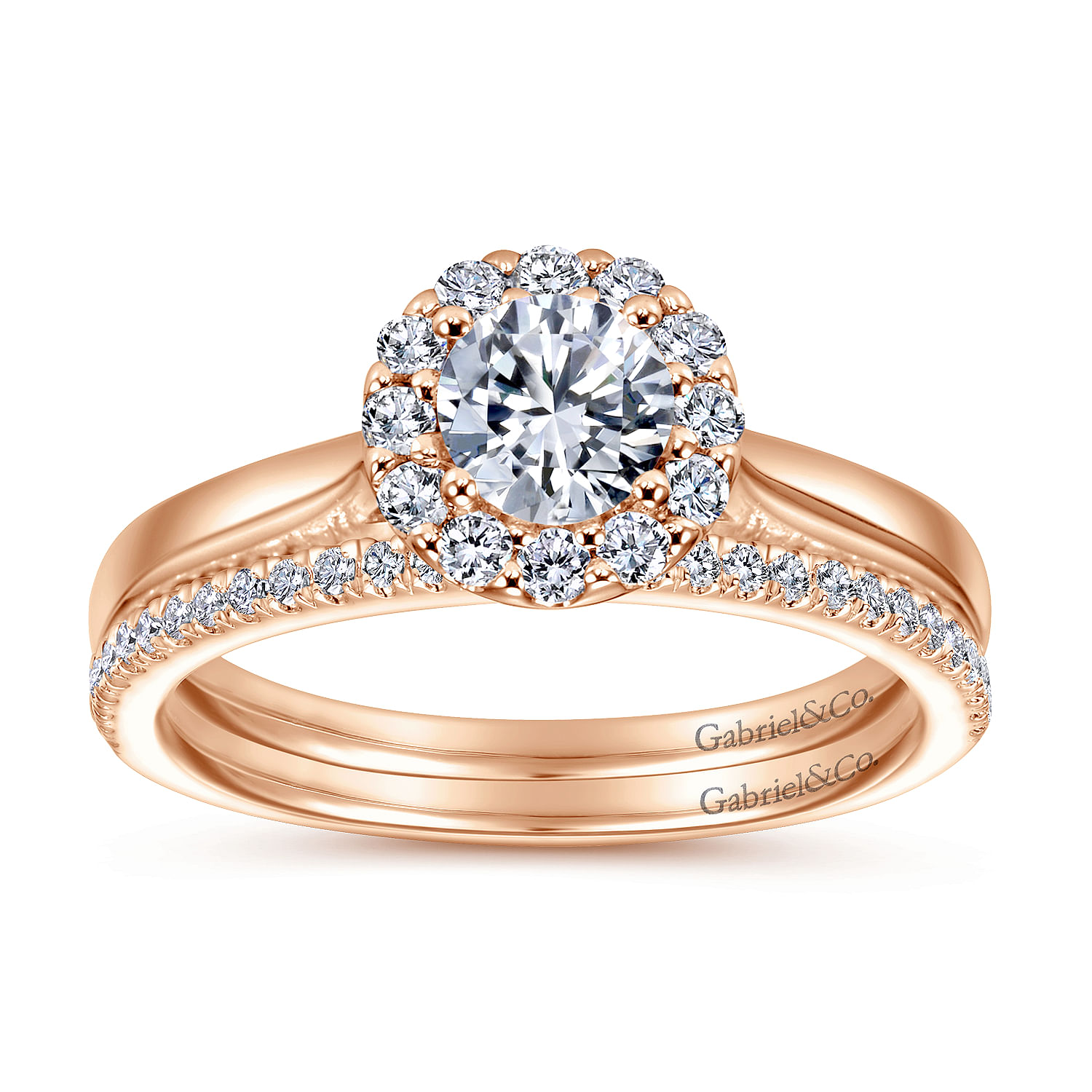 14k Rose Gold Contemporary Straight Wedding Band angle 4 14k Rose Gold Contemporary Straight Wedding Band angle 4