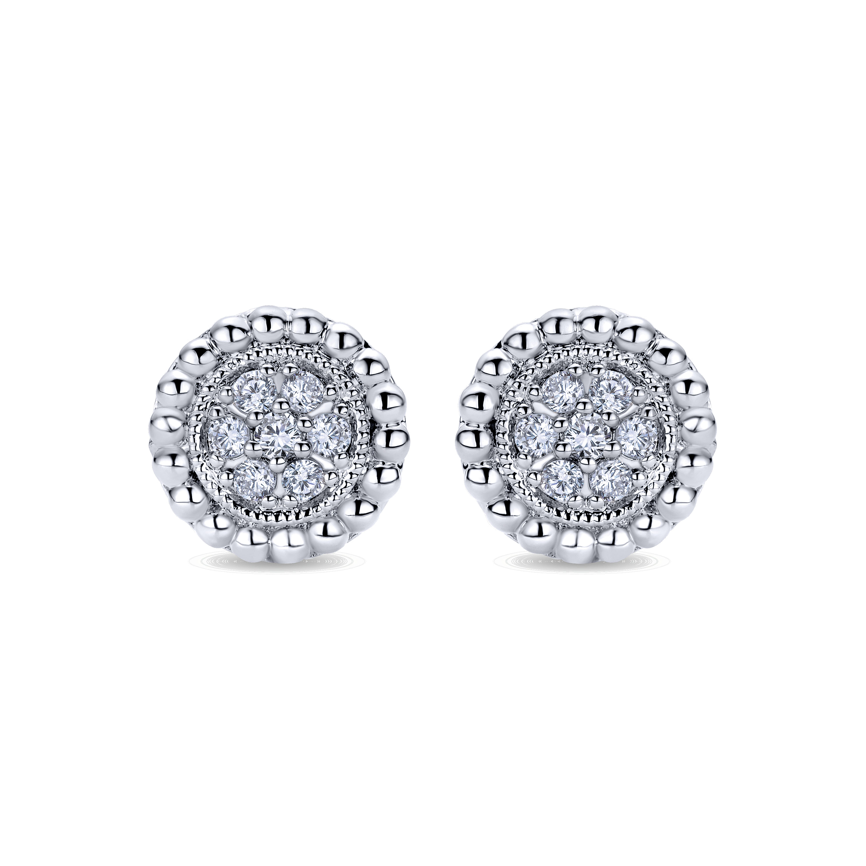 14k White Gold Stud 14k White Gold Stud