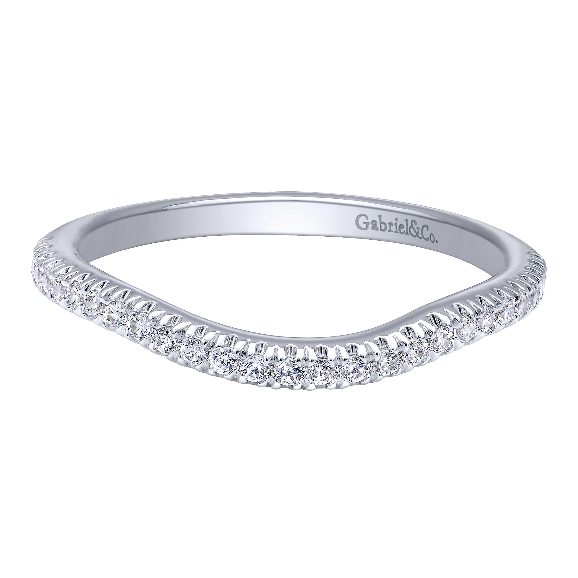 14k White Gold Curved 14k White Gold Curved
