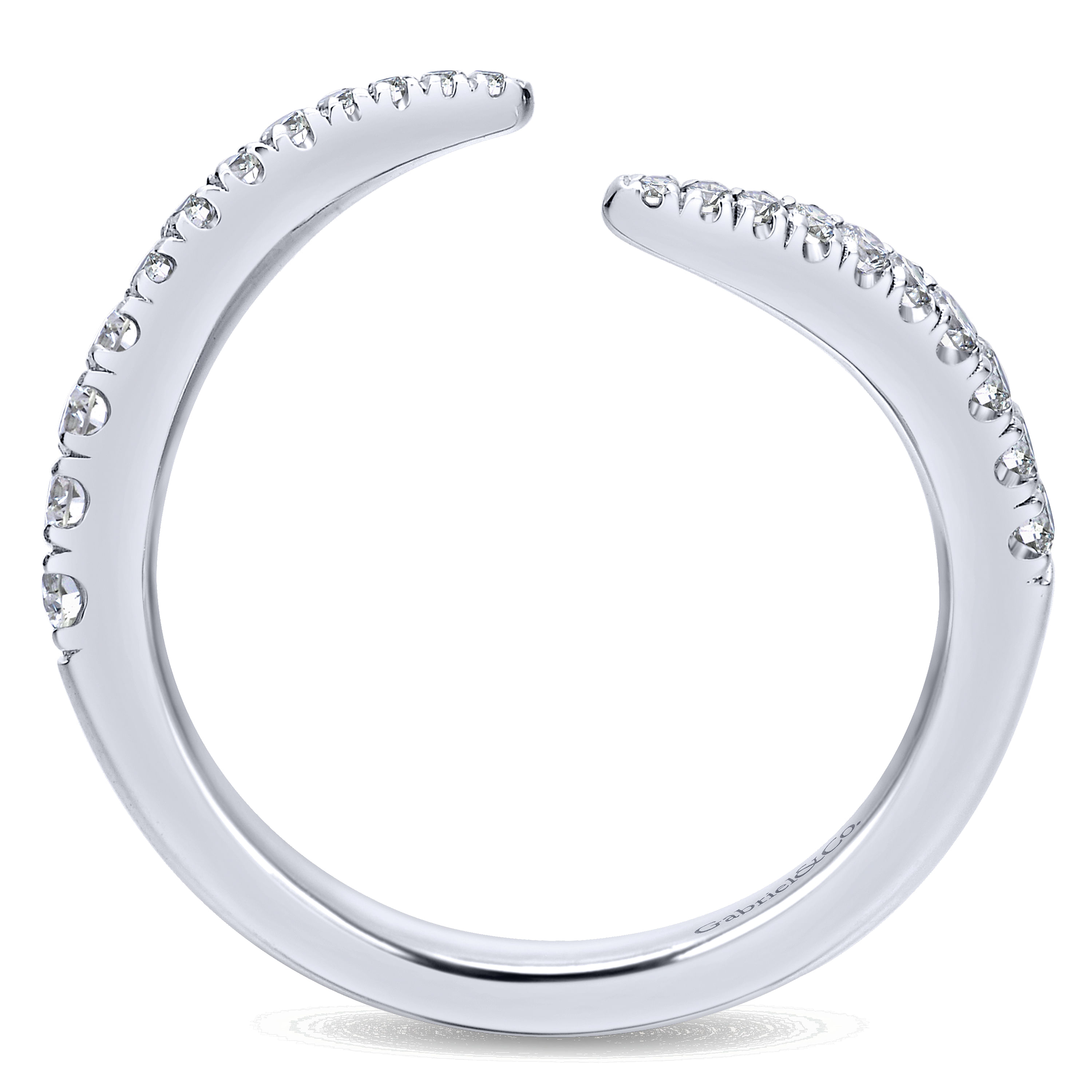 14k White Gold Contemporary Curved Wedding Band angle 2 14k White Gold Contemporary Curved Wedding Band angle 2