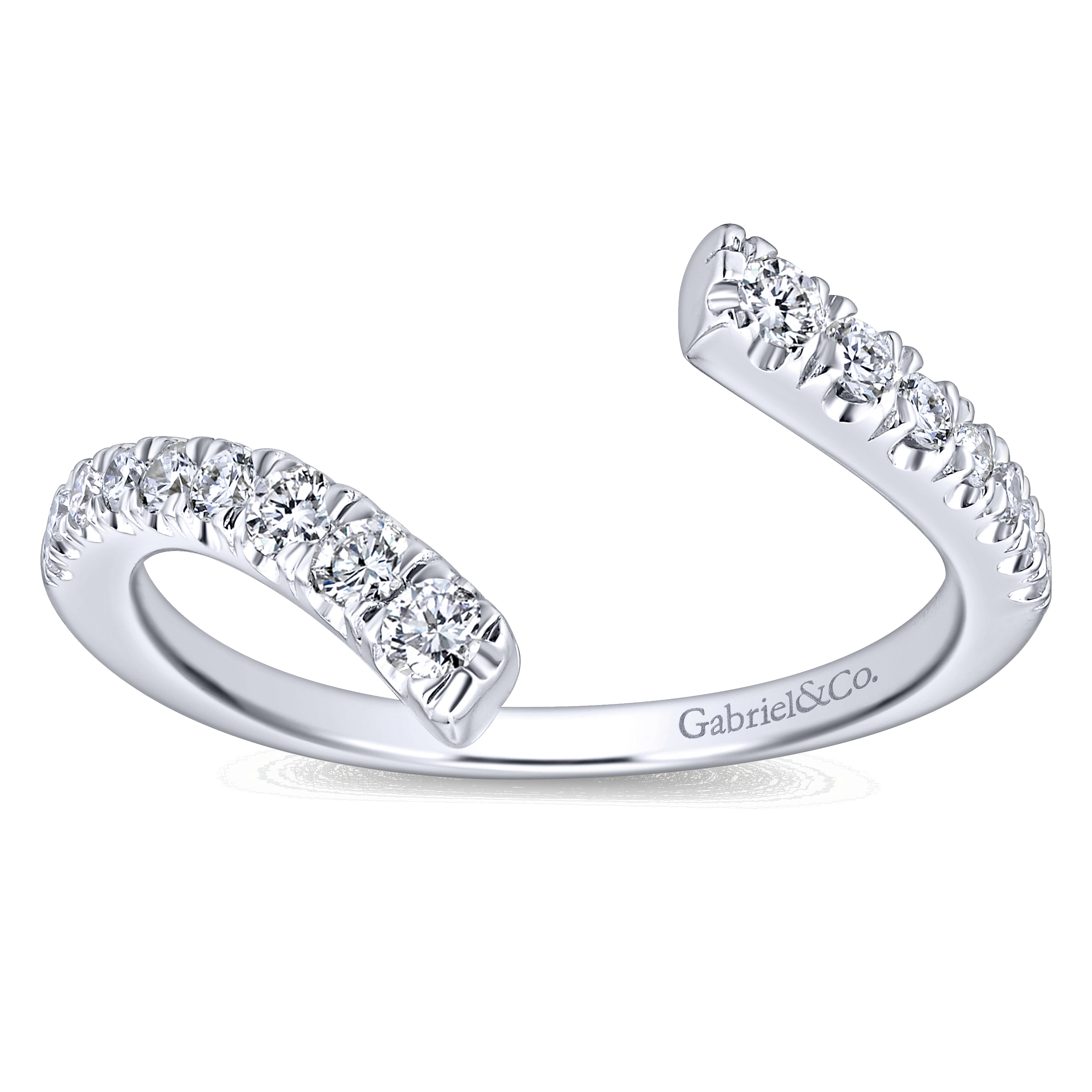 14k White Gold Contemporary Curved Wedding Band angle 5 14k White Gold Contemporary Curved Wedding Band angle 5
