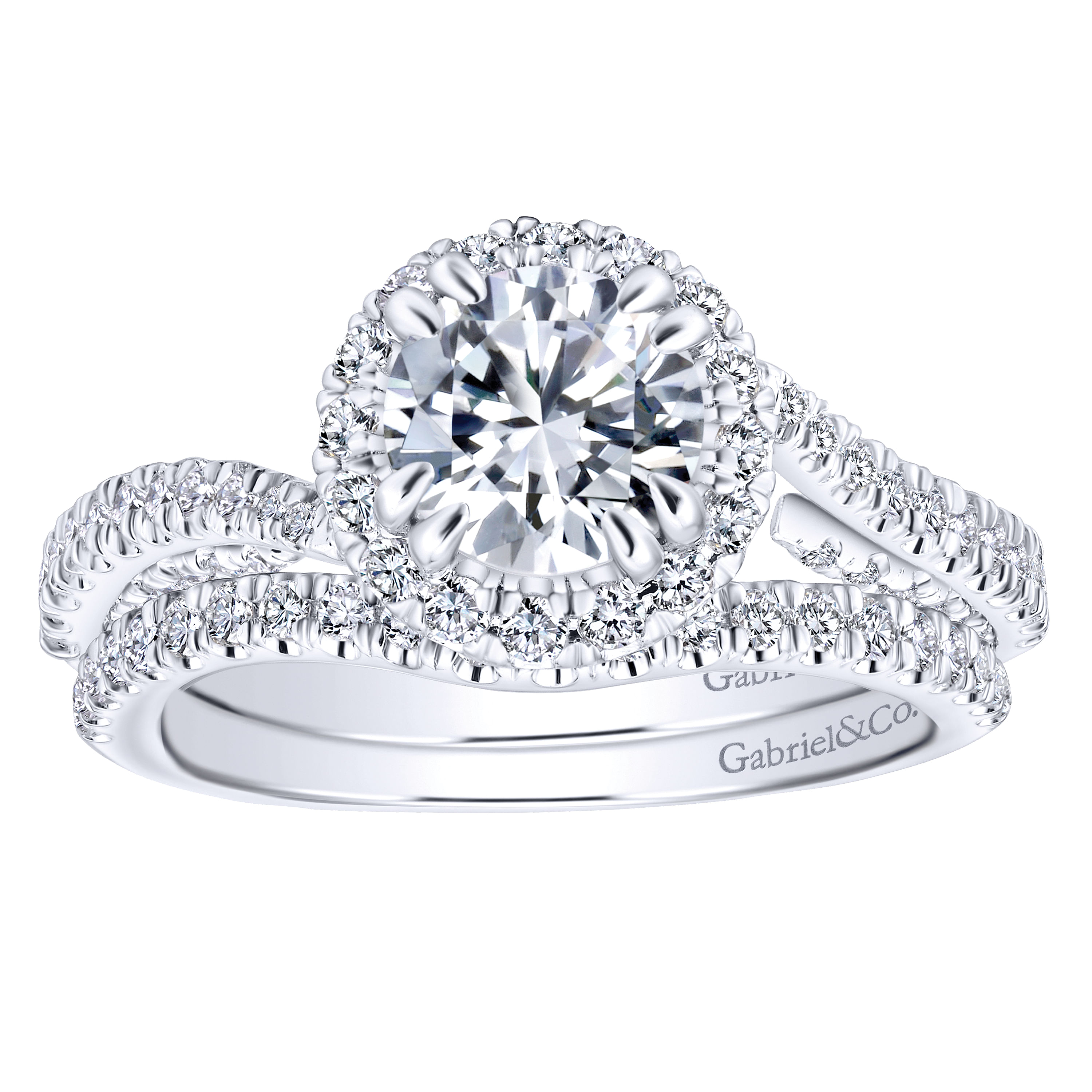 14k White Gold Contemporary Curved Wedding Band angle 4 14k White Gold Contemporary Curved Wedding Band angle 4