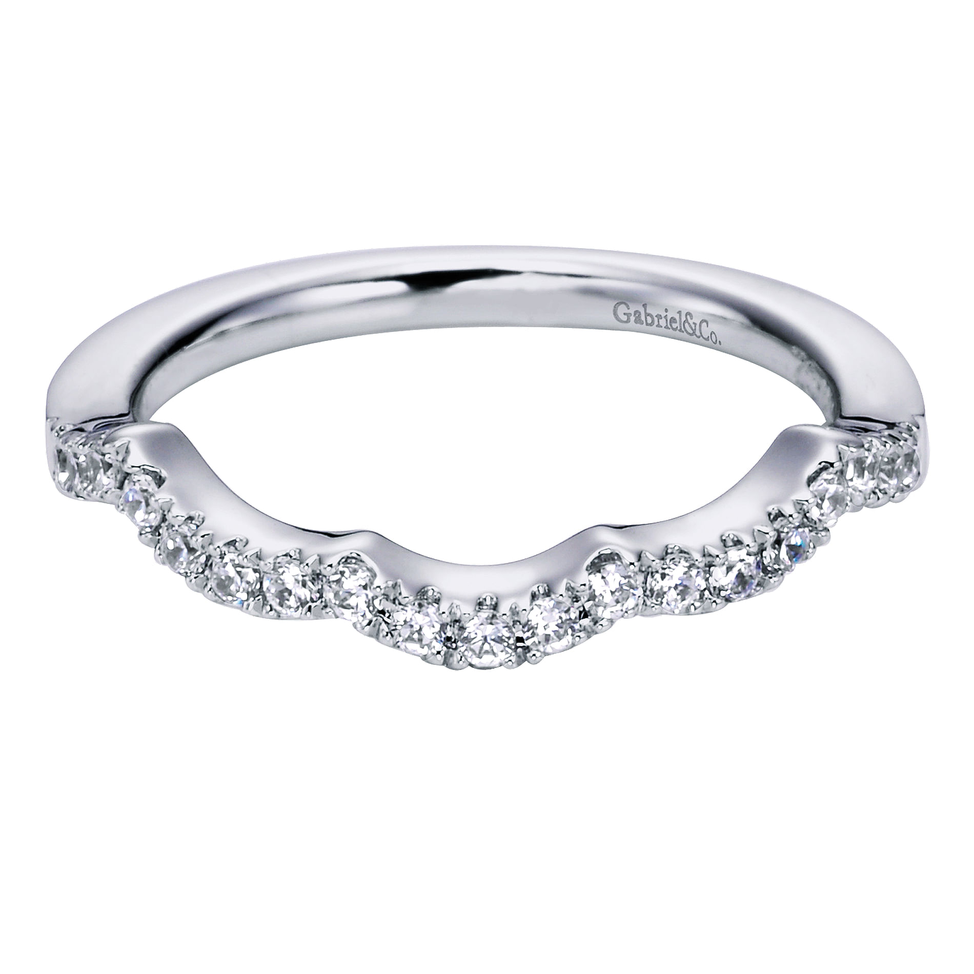 14k White Gold Curved 14k White Gold Curved
