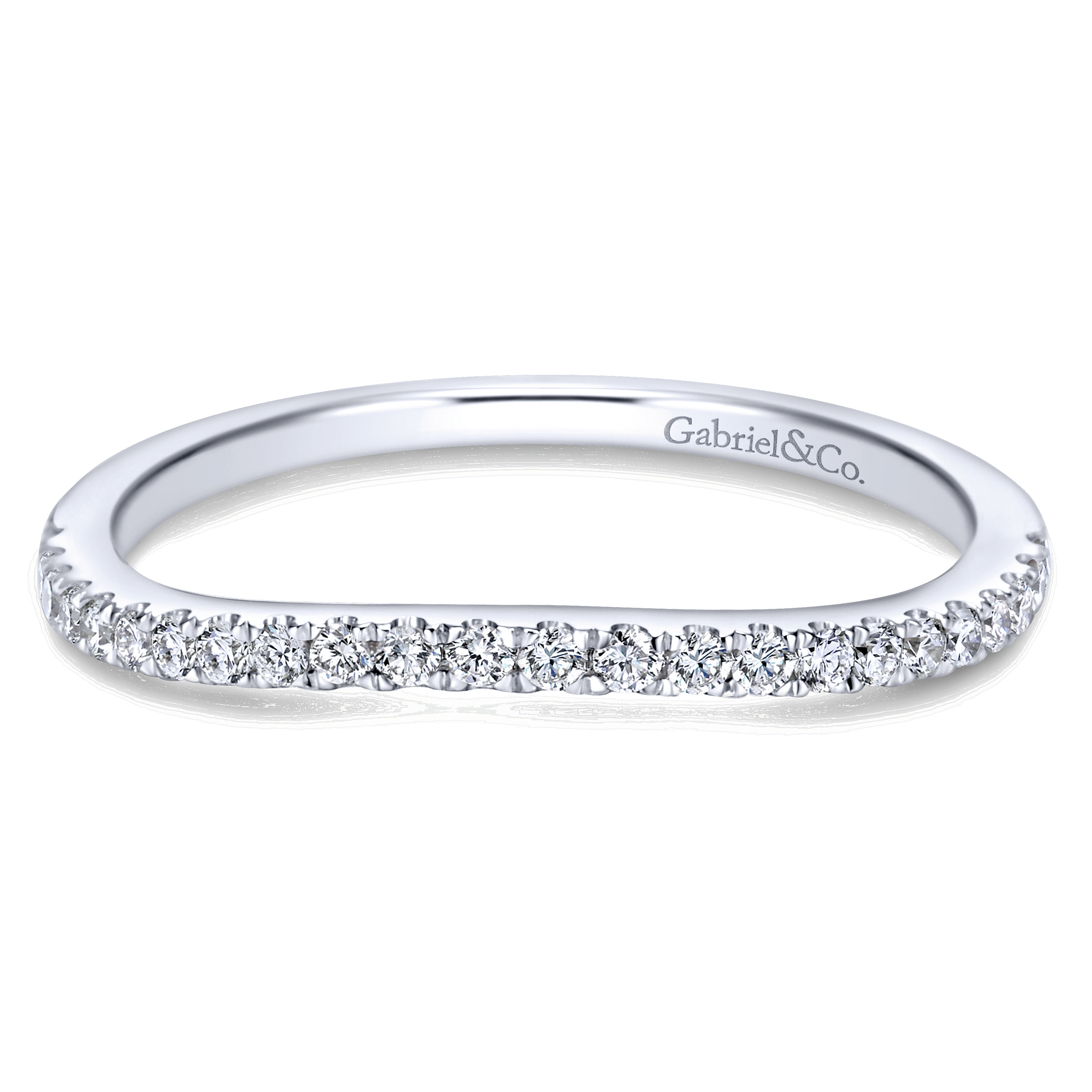 14k White Gold Curved 14k White Gold Curved