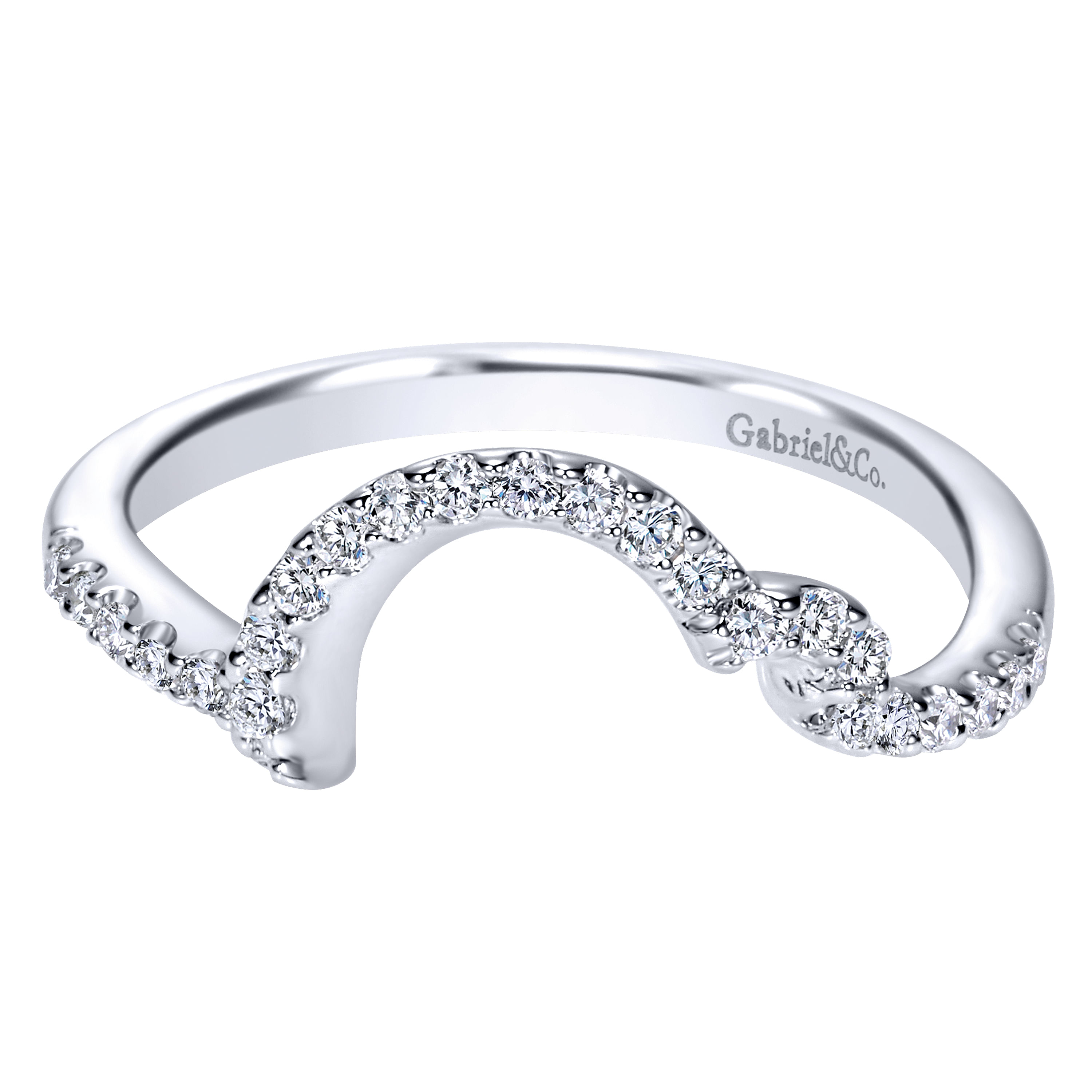 14k White Gold Curved 14k White Gold Curved