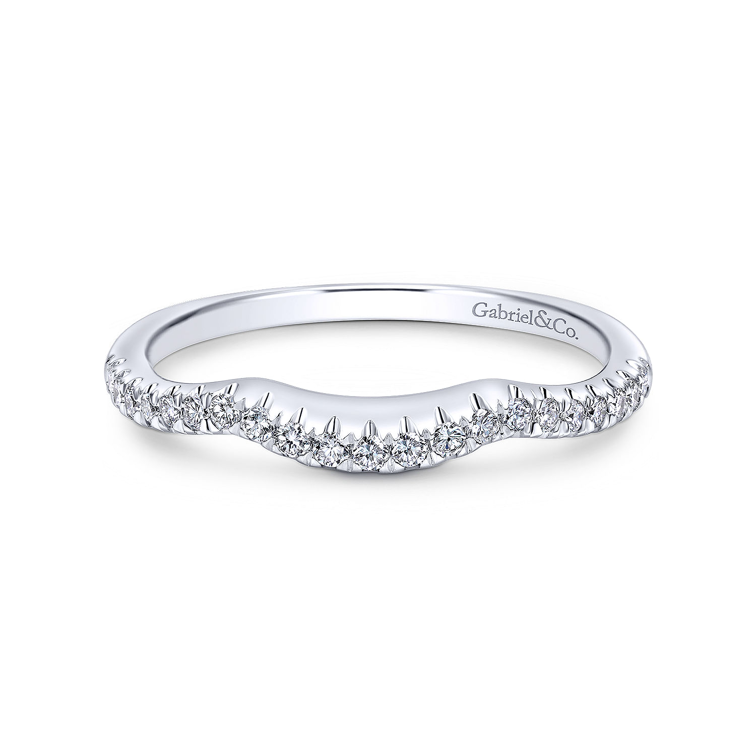 14k White Gold Curved 14k White Gold Curved