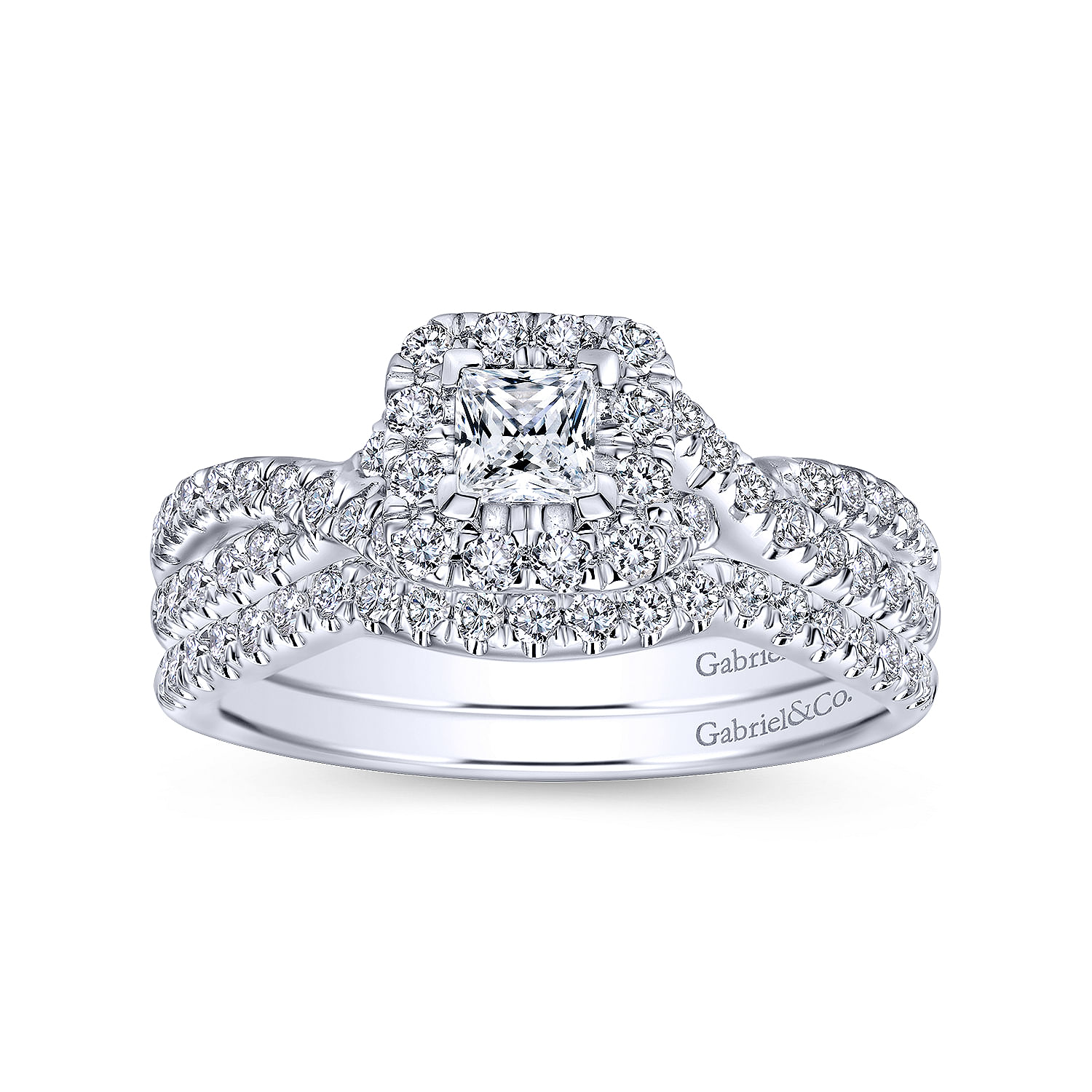 14k White Gold Contemporary Curved Wedding Band angle 4 14k White Gold Contemporary Curved Wedding Band angle 4