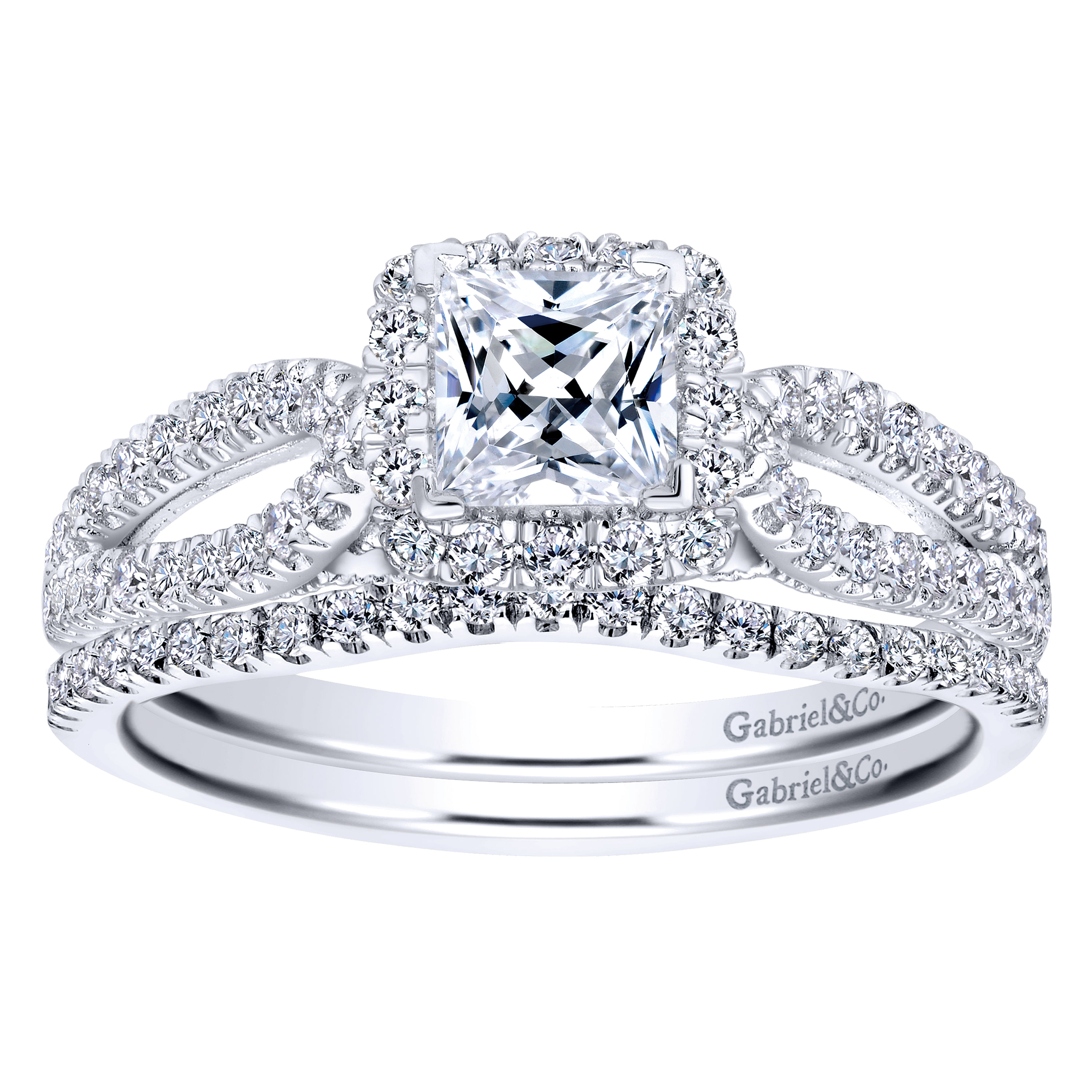 14k White Gold Contemporary Curved Wedding Band angle 4 14k White Gold Contemporary Curved Wedding Band angle 4