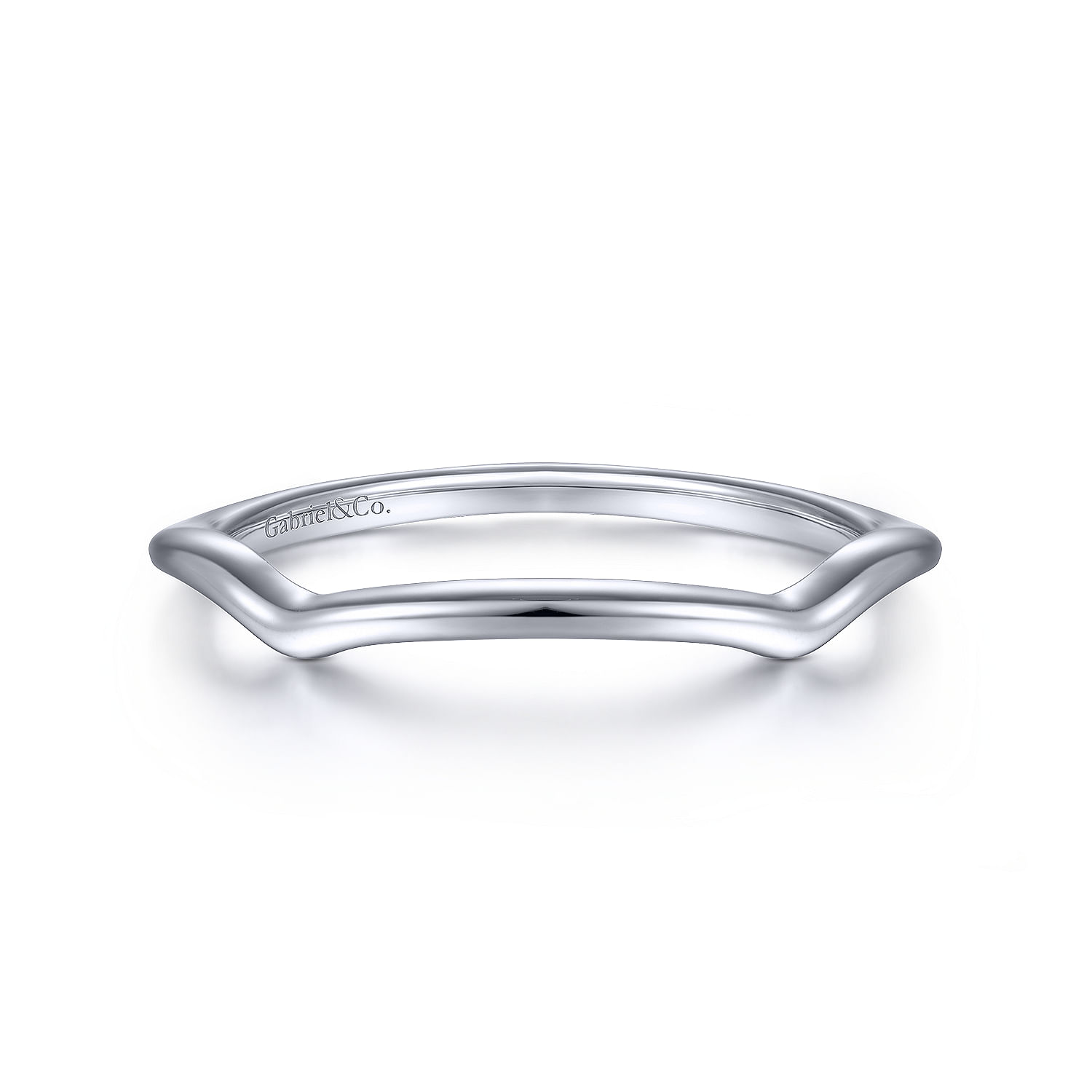 14k White Gold Curved 14k White Gold Curved