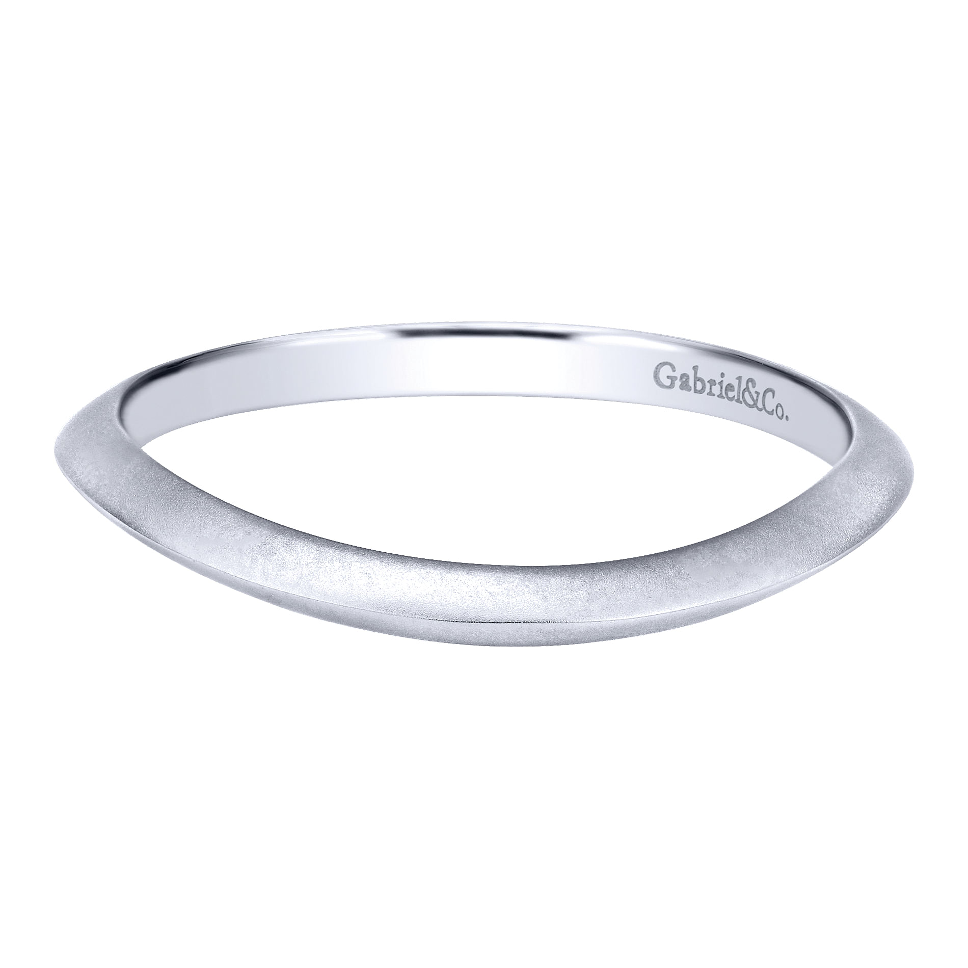 14k White Gold Curved 14k White Gold Curved