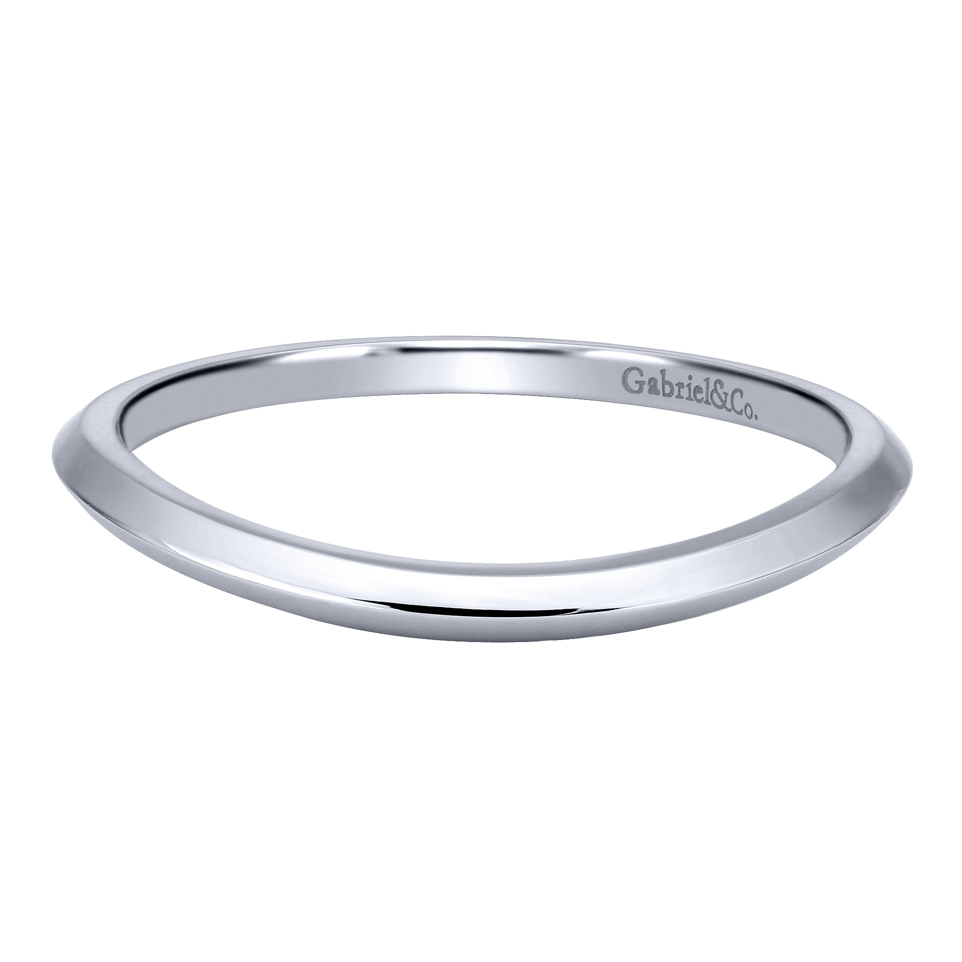 14k White Gold Curved 14k White Gold Curved
