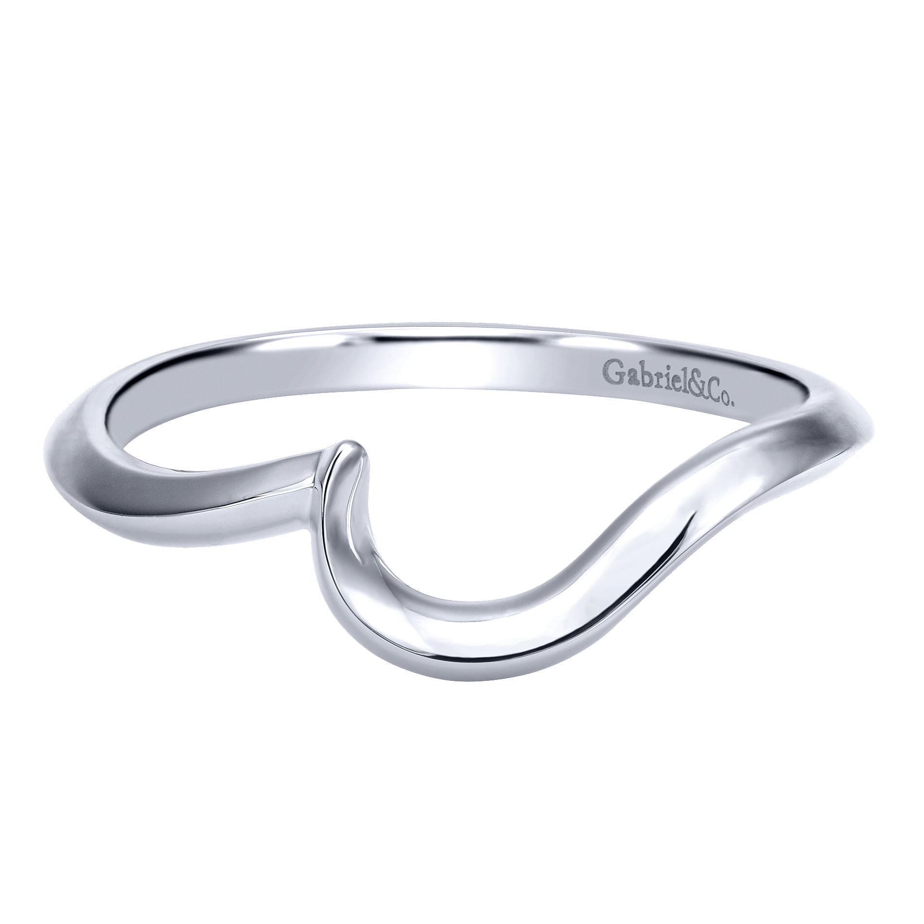 14k White Gold Curved 14k White Gold Curved