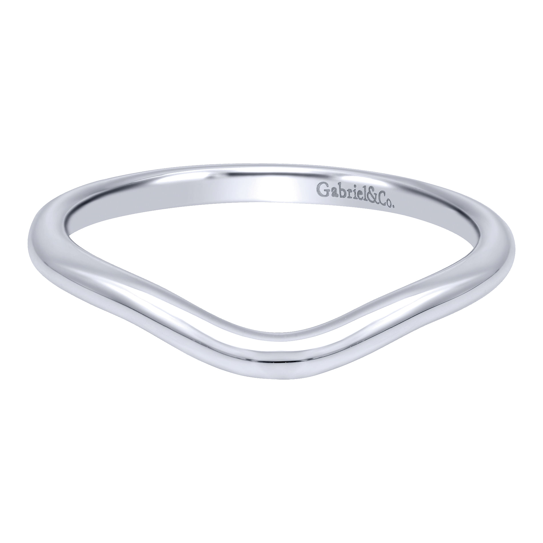 14k White Gold Curved 14k White Gold Curved
