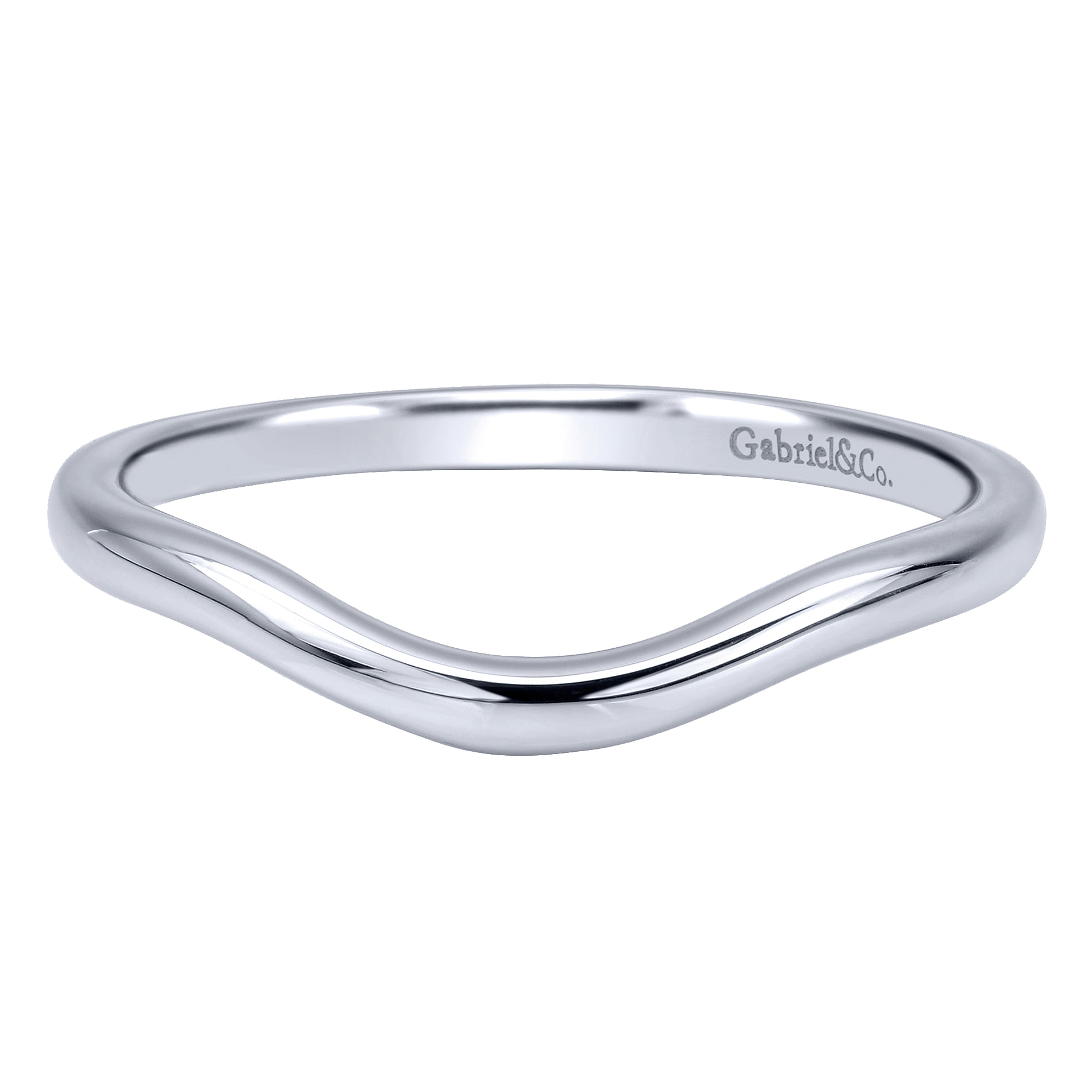 14k White Gold Curved 14k White Gold Curved