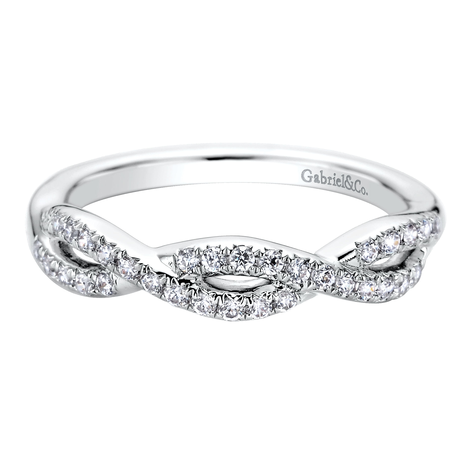 14k White Gold Curved 14k White Gold Curved