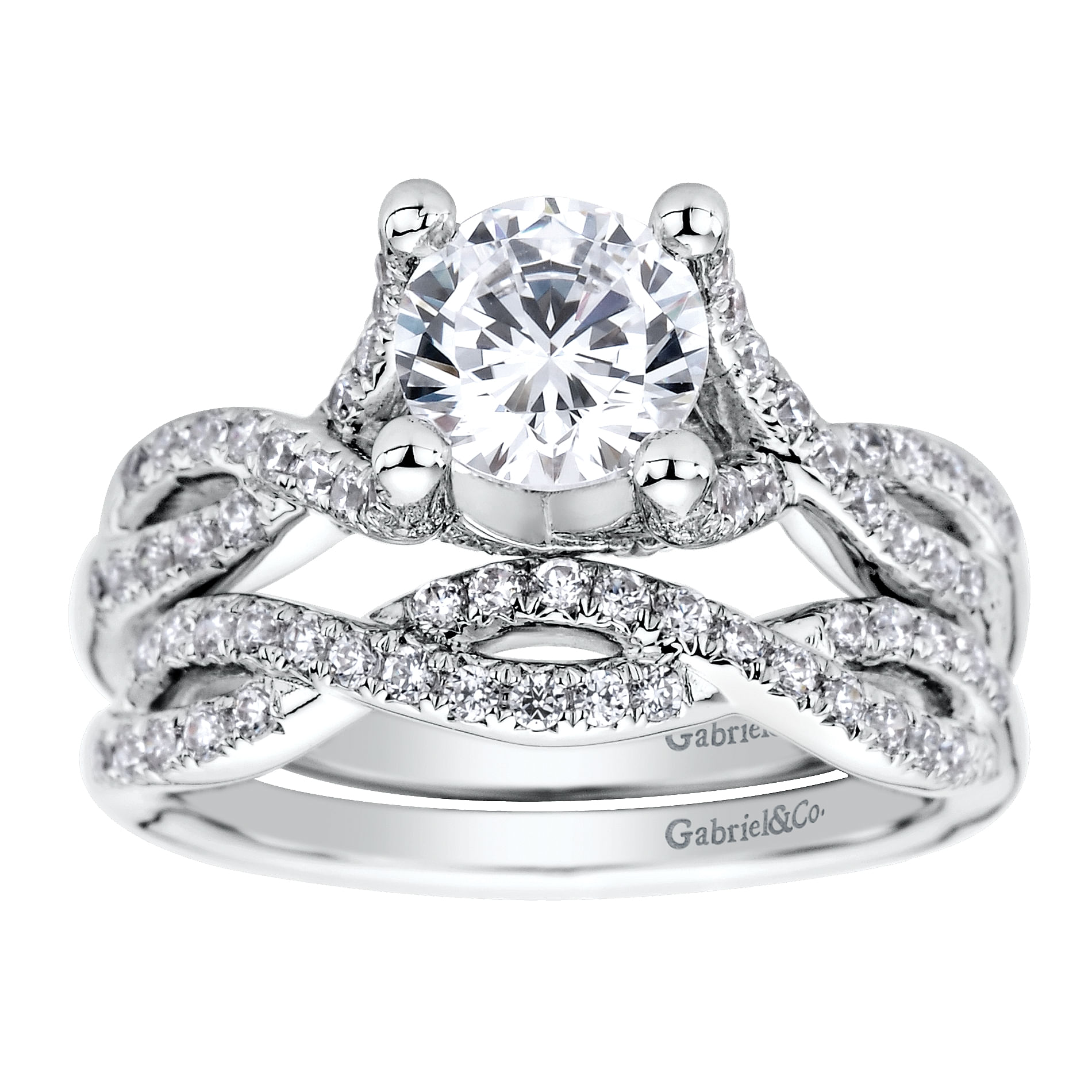 14k White Gold Contemporary Curved Wedding Band angle 4 14k White Gold Contemporary Curved Wedding Band angle 4