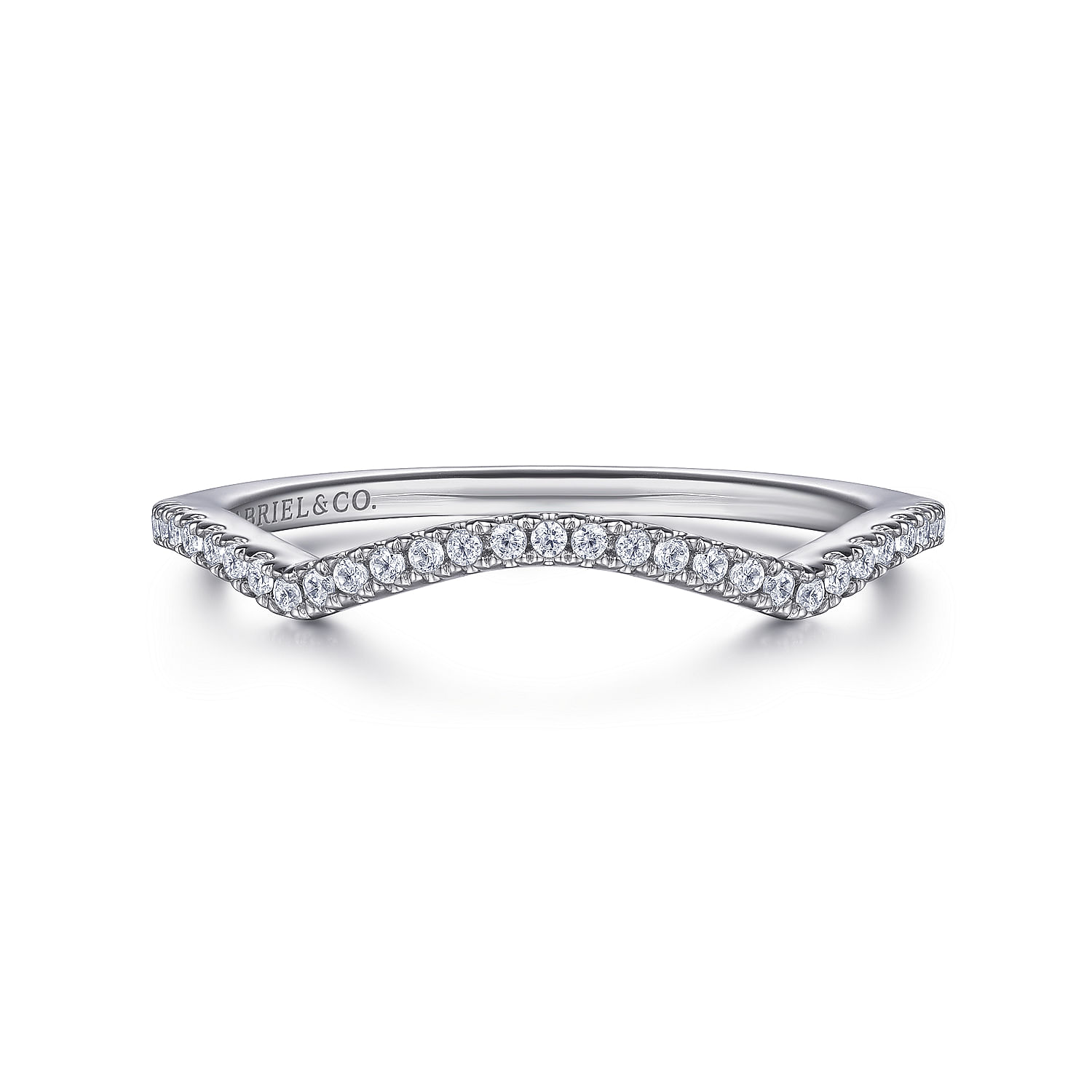 14k White Gold Curved 14k White Gold Curved