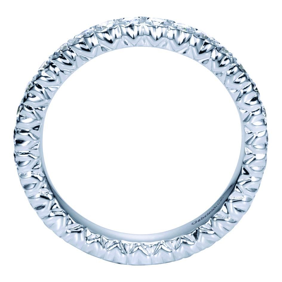 14k White Gold Contemporary Eternity Anniversary Band angle 2 14k White Gold Contemporary Eternity Anniversary Band angle 2