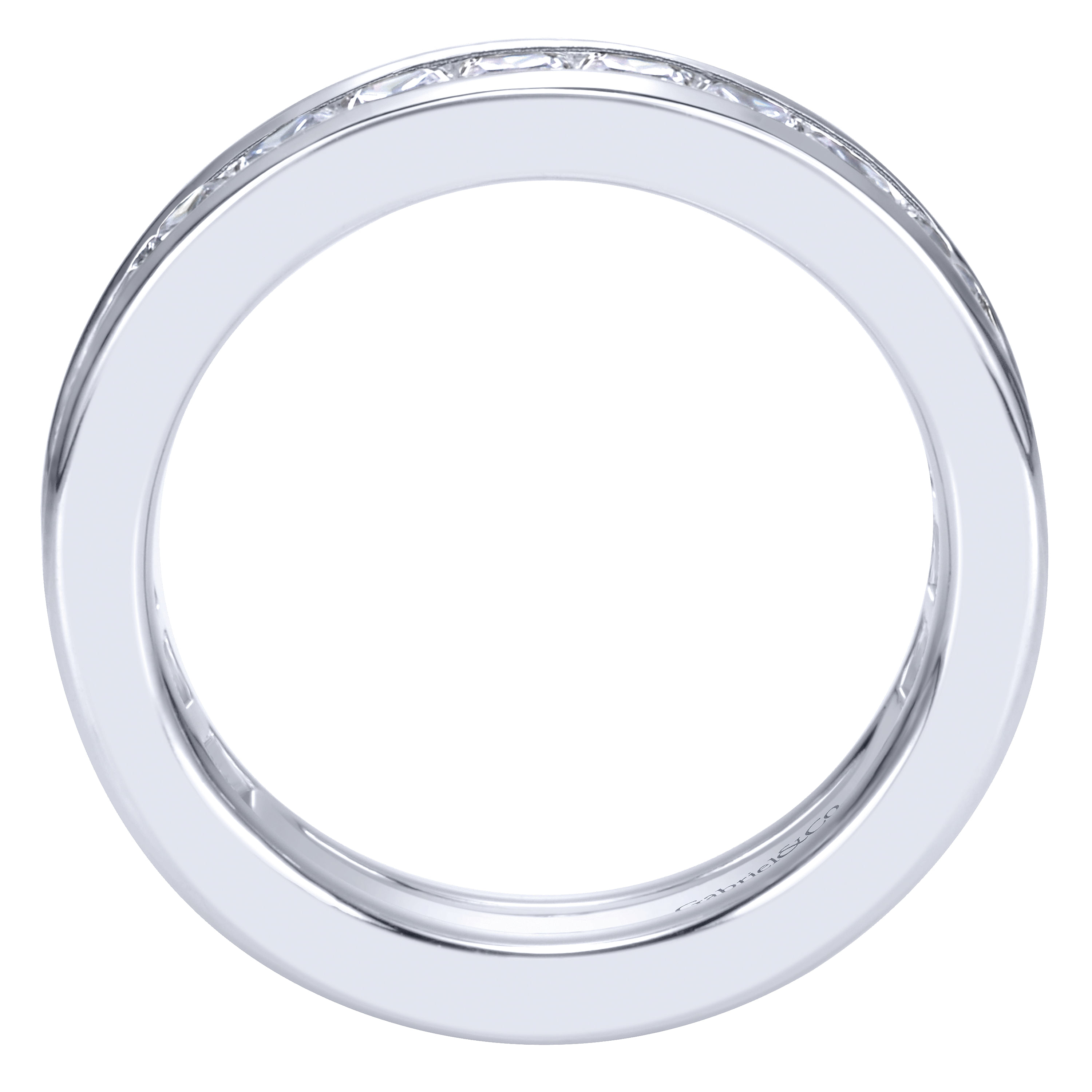 14k White Gold Contemporary Eternity Anniversary Band angle 2 14k White Gold Contemporary Eternity Anniversary Band angle 2