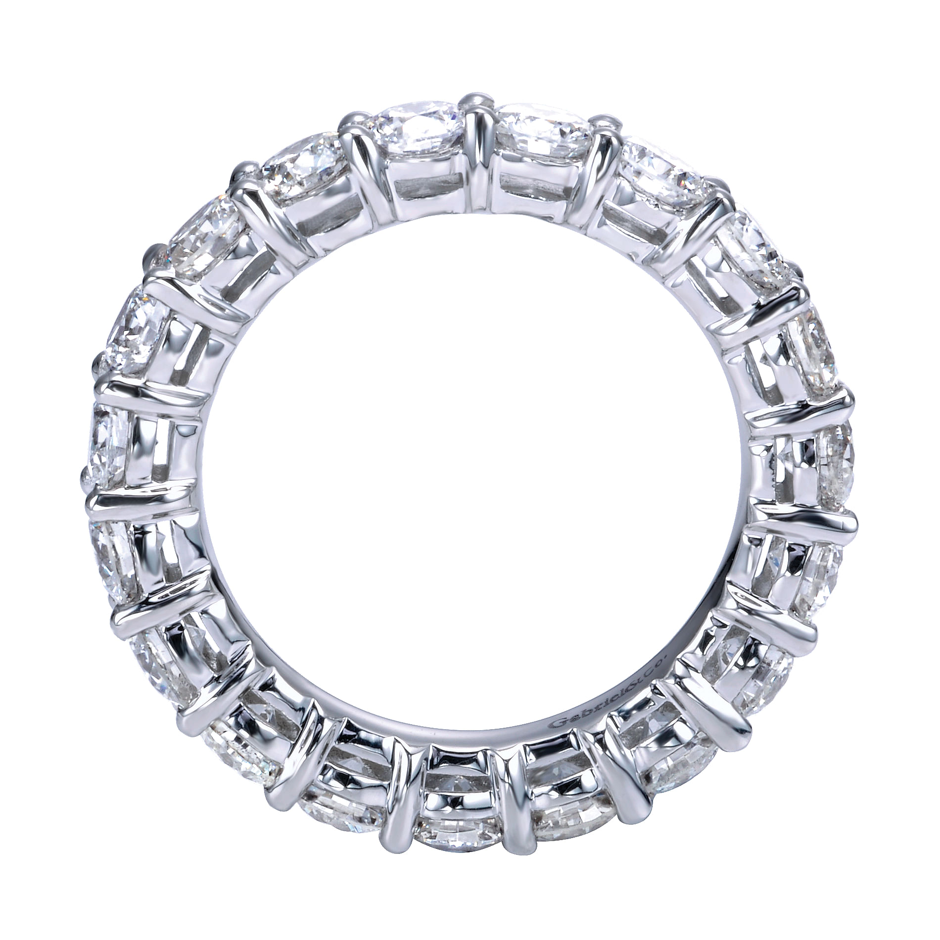 14k White Gold Contemporary Eternity Anniversary Band angle 2 14k White Gold Contemporary Eternity Anniversary Band angle 2