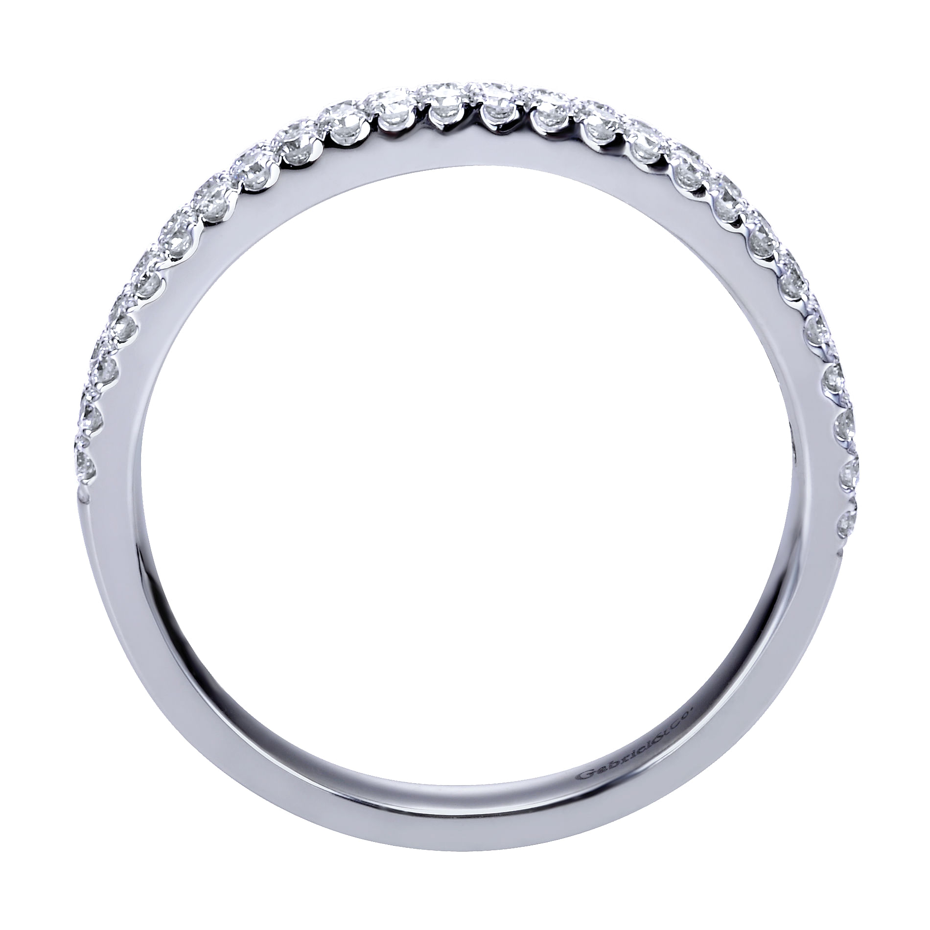 14k White Gold Contemporary Fancy Anniversary Band angle 2 14k White Gold Contemporary Fancy Anniversary Band angle 2