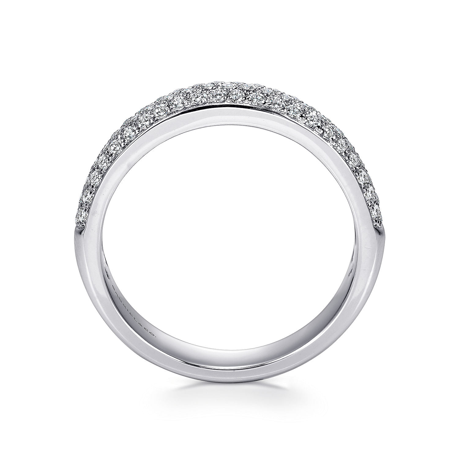 14k White Gold Contemporary Fancy Anniversary Band angle 2 14k White Gold Contemporary Fancy Anniversary Band angle 2