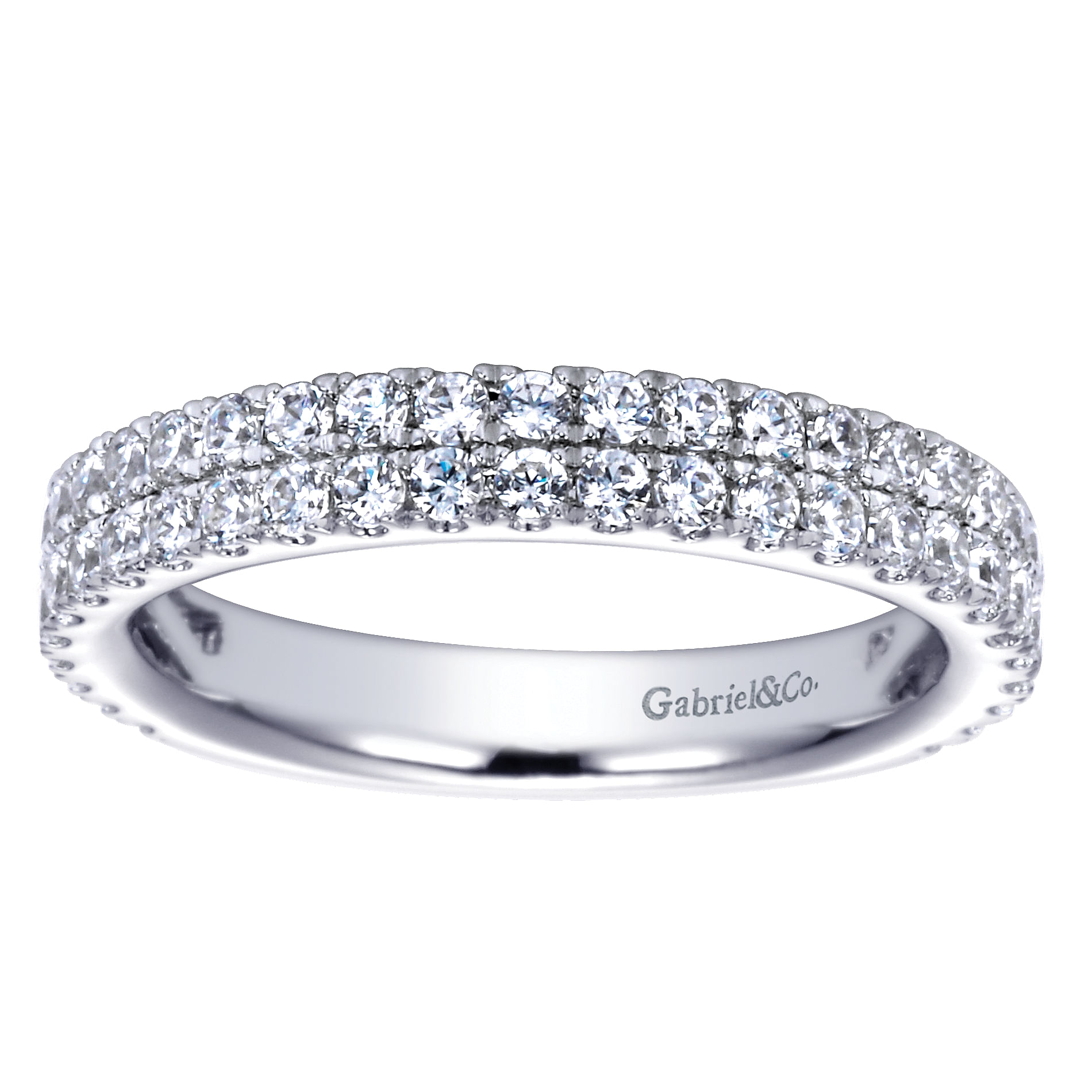 14k White Gold Contemporary Fancy Anniversary Band angle 5 14k White Gold Contemporary Fancy Anniversary Band angle 5