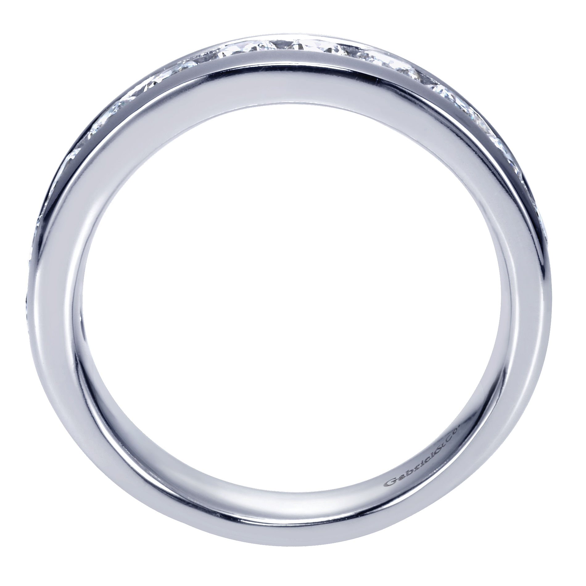 14k White Gold Contemporary Straight Anniversary Band angle 2 14k White Gold Contemporary Straight Anniversary Band angle 2