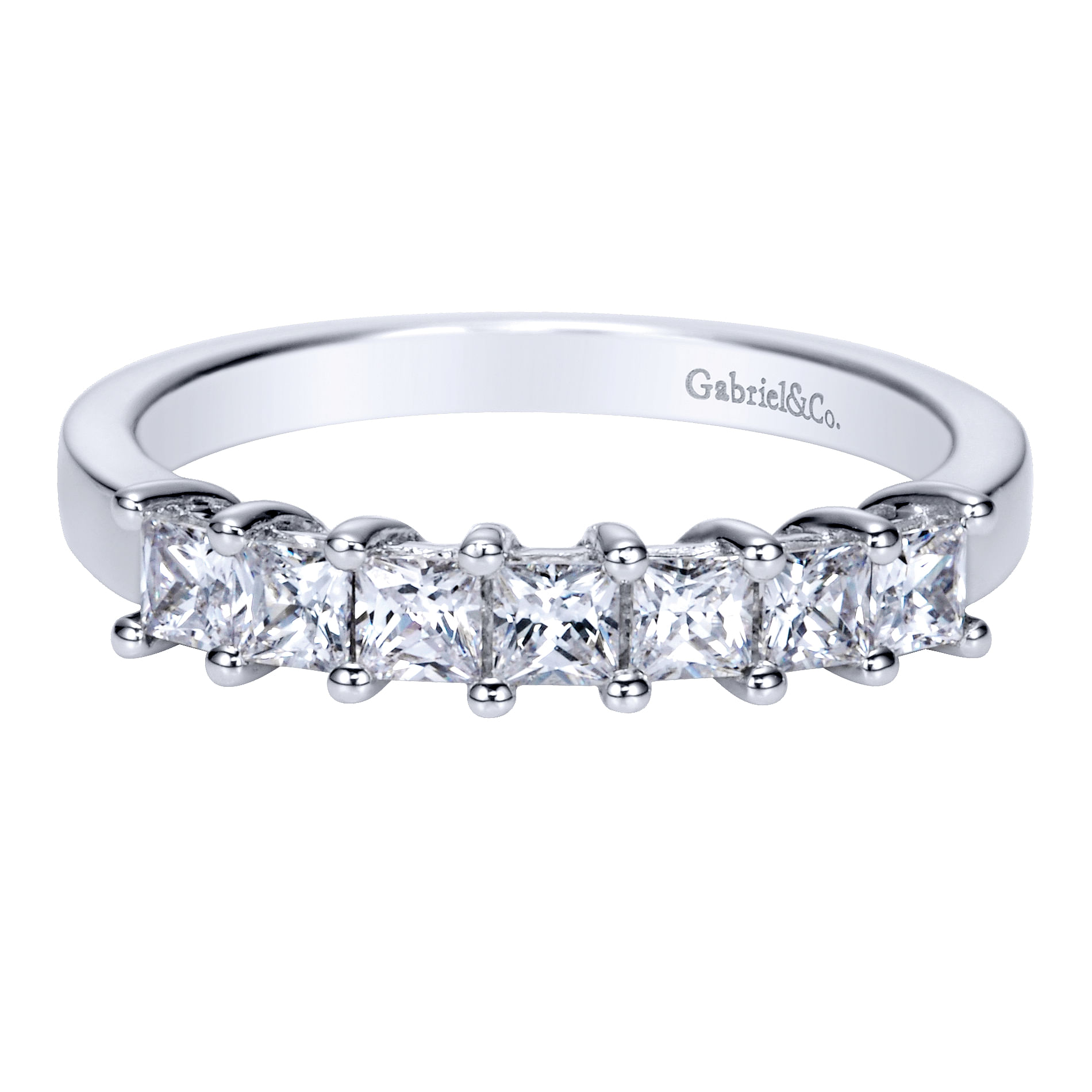 14k White Gold Princess Cut Straight 14k White Gold Princess Cut Straight
