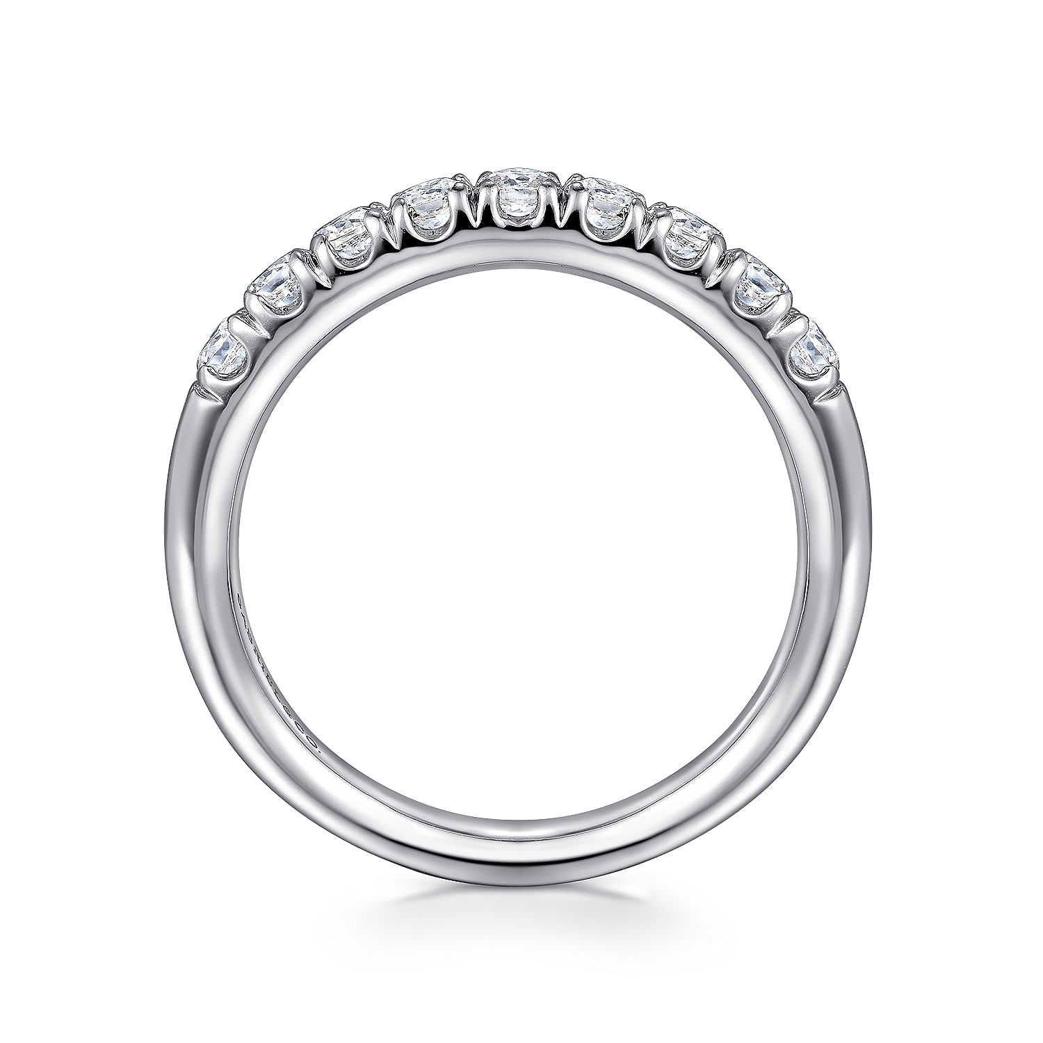 14k White Gold Contemporary Straight Anniversary Band | AN6068W44JJ