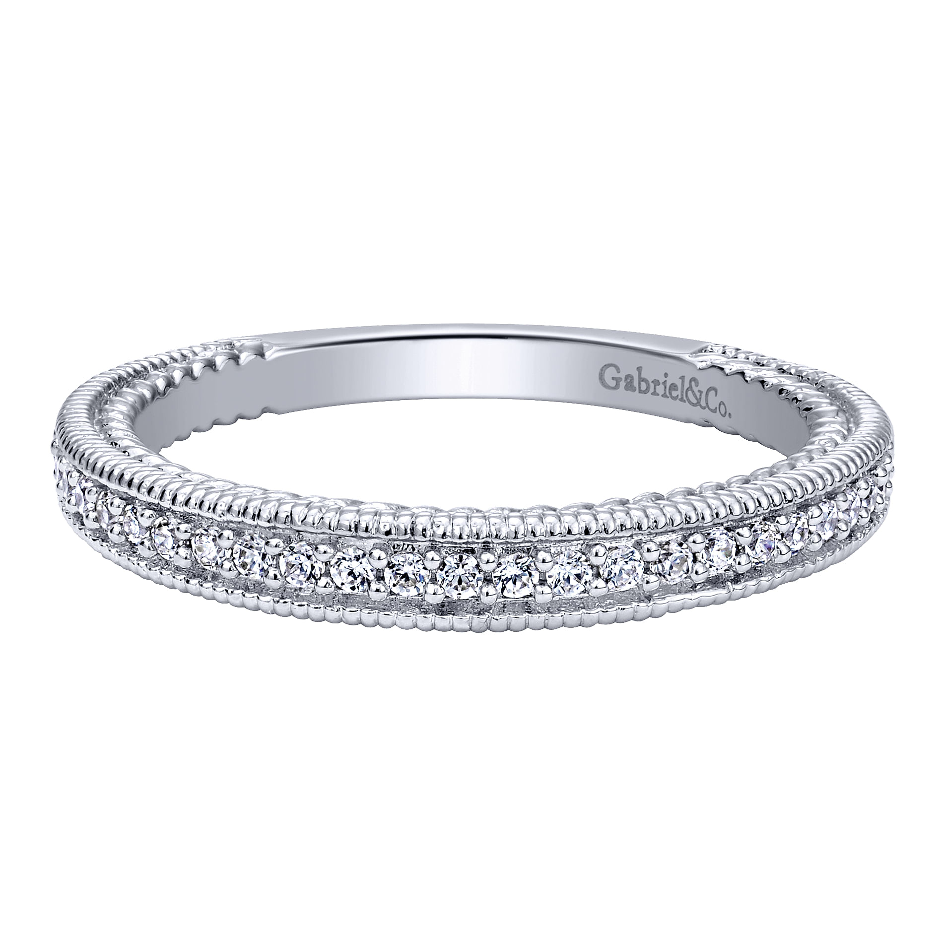 14k White Gold Straight 14k White Gold Straight
