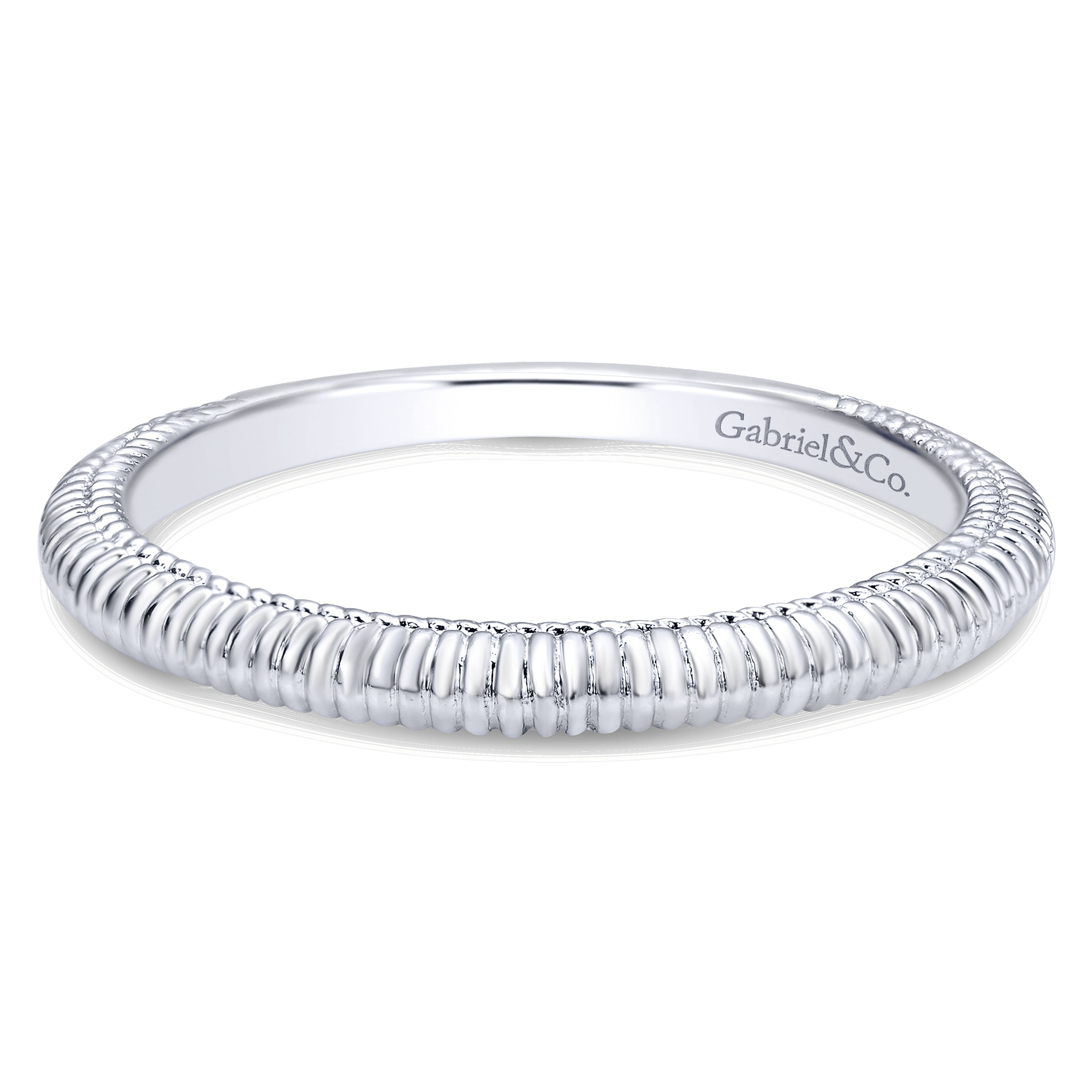 14k White Gold Straight 14k White Gold Straight