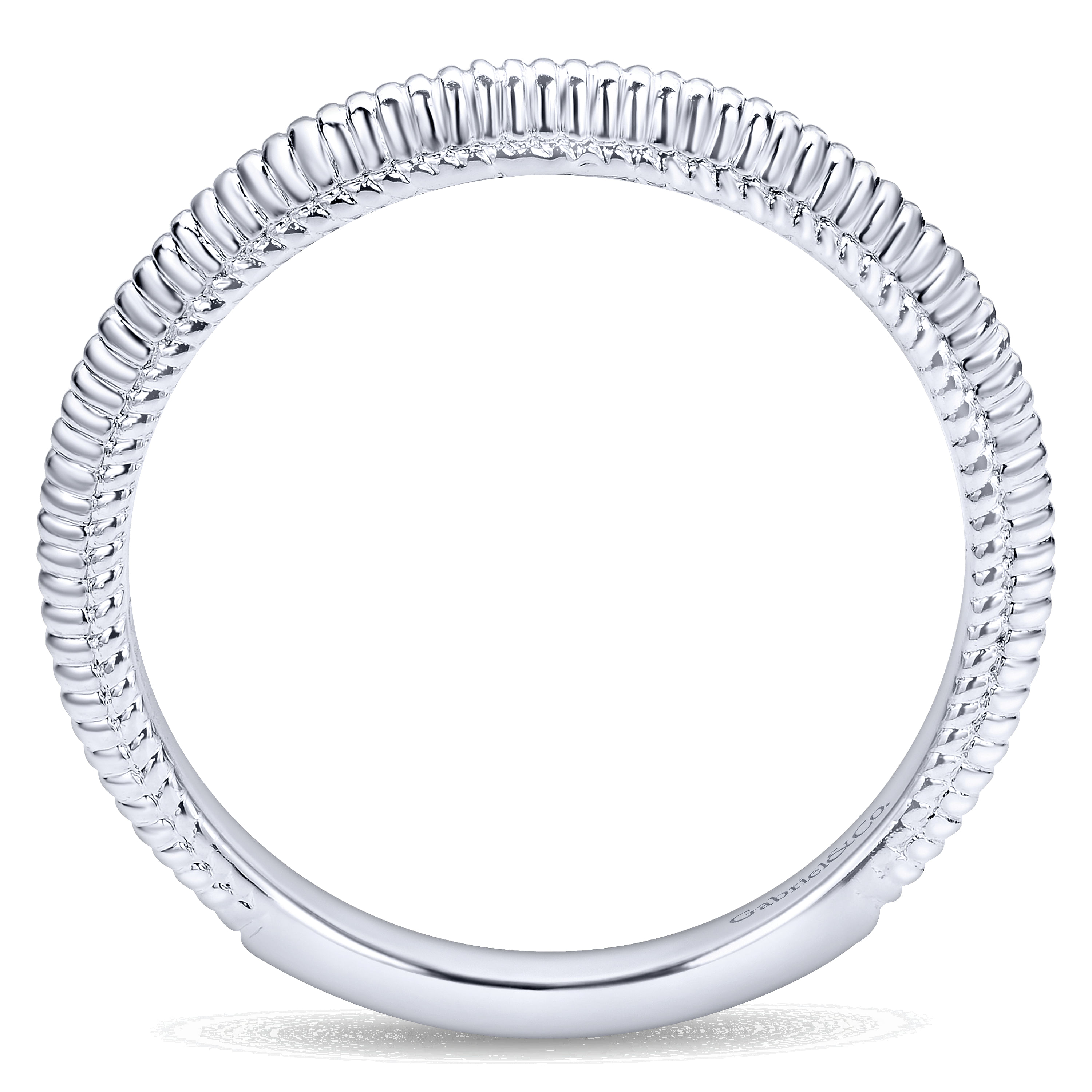 14k White Gold Contemporary Straight Wedding Band angle 2 14k White Gold Contemporary Straight Wedding Band angle 2